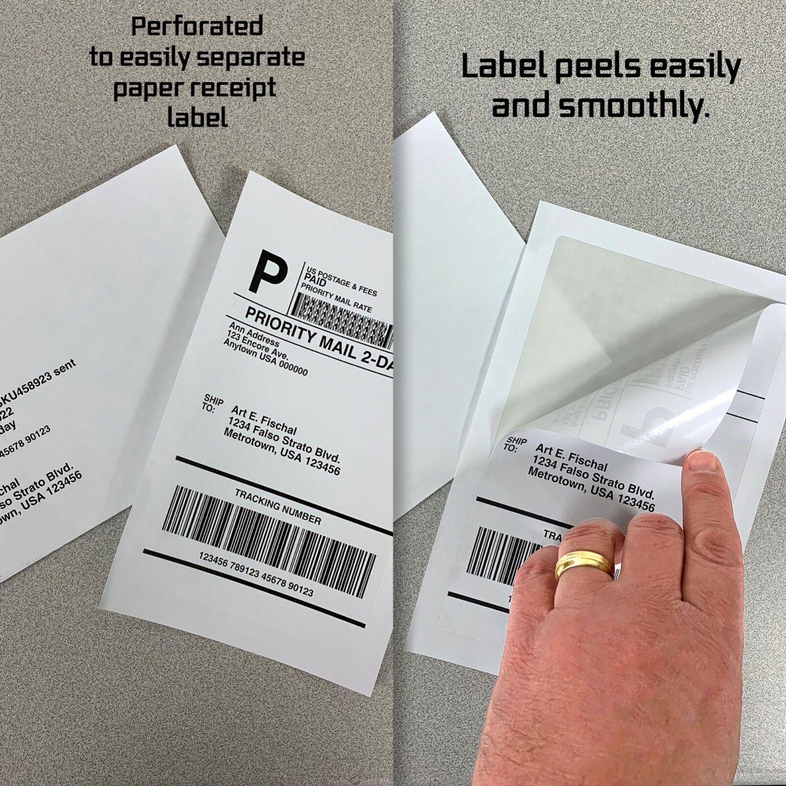 100 Laser Ink Jet Labels PayPal w/ Tear Off Receipt – Perfect for eBay Postage!