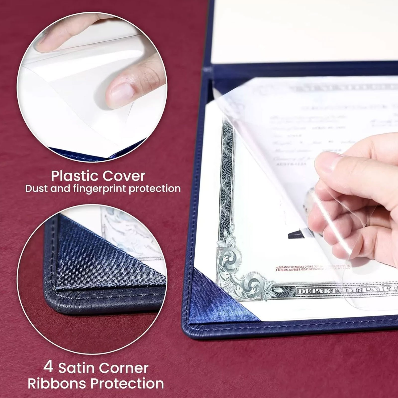 Padded Citizenship Certificate Holder – Secure Storage and Professional Display