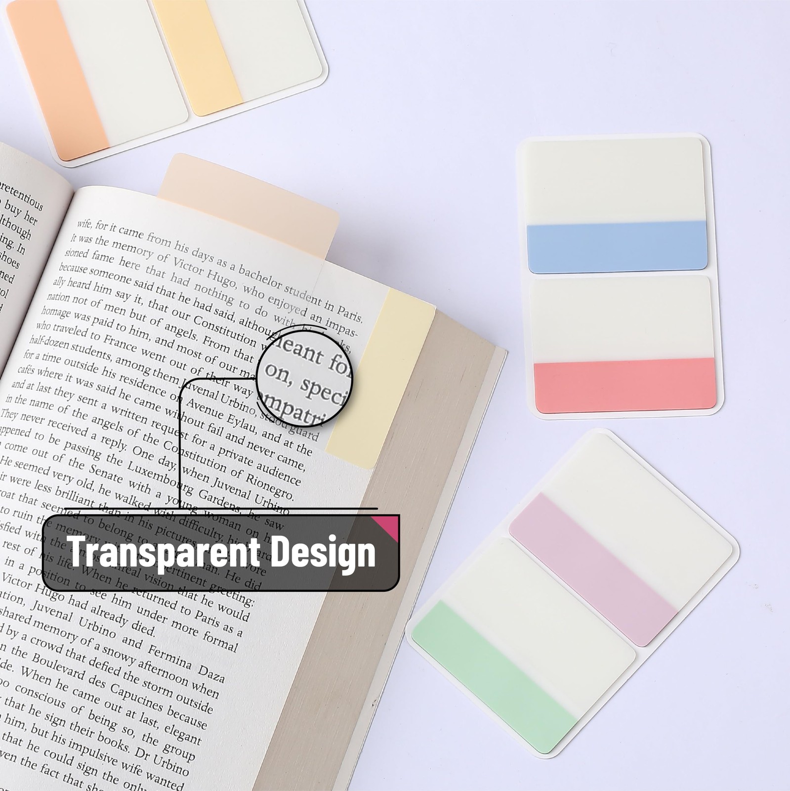 Mr. Pen- Sticky Index Tabs, 500 Pcs, 21 2×4 inches, 0.5×2 Pastel
