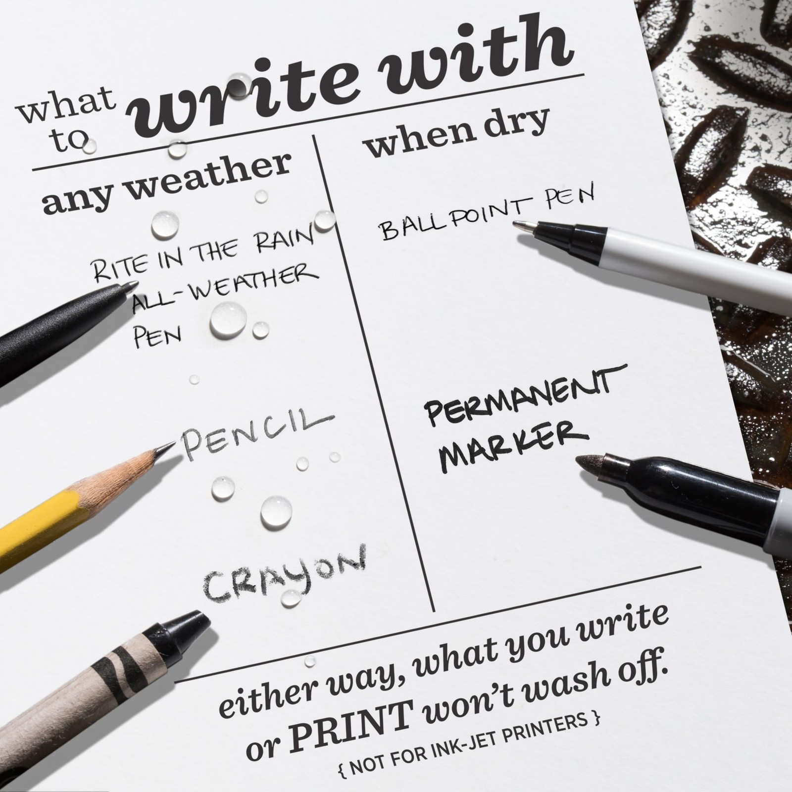 Rite In The Rain Weatherproof Laser Printer Paper 8.5 X 11 20 White 50 Sheet