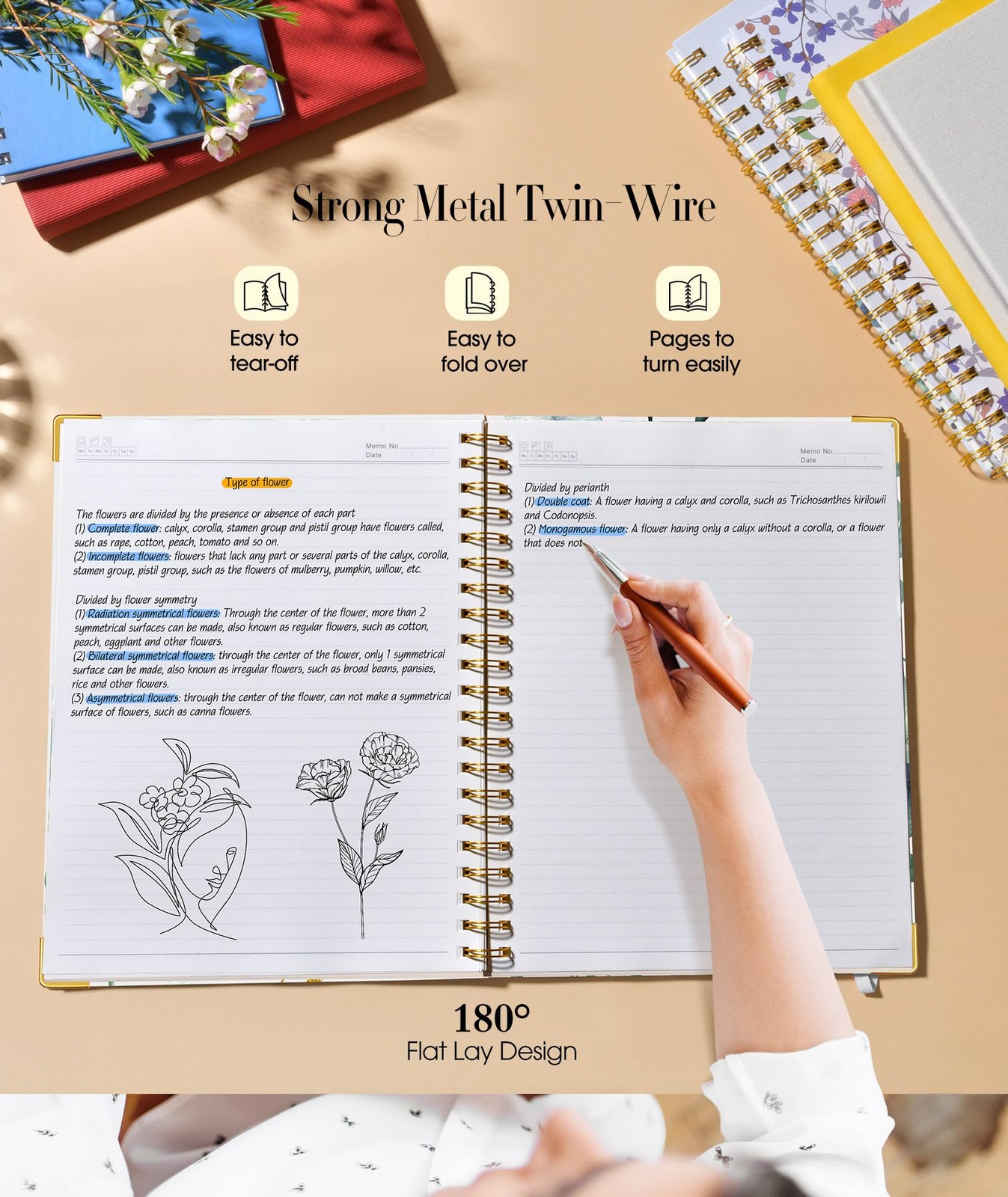 Aesthetic Spiral Notebook Journal for , 160 Pages Lined Notebooks 5.75” x 8.3…