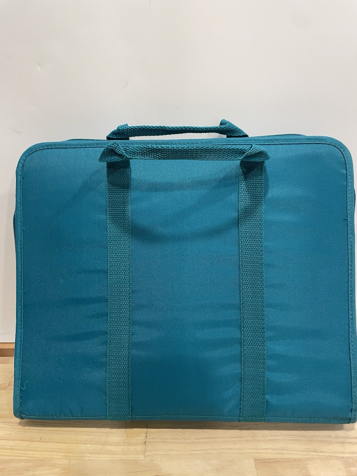 NICE!!! Vintage Pen-tab Pro 3 Ring Binder Black 1990s Organizer RETRO Teal