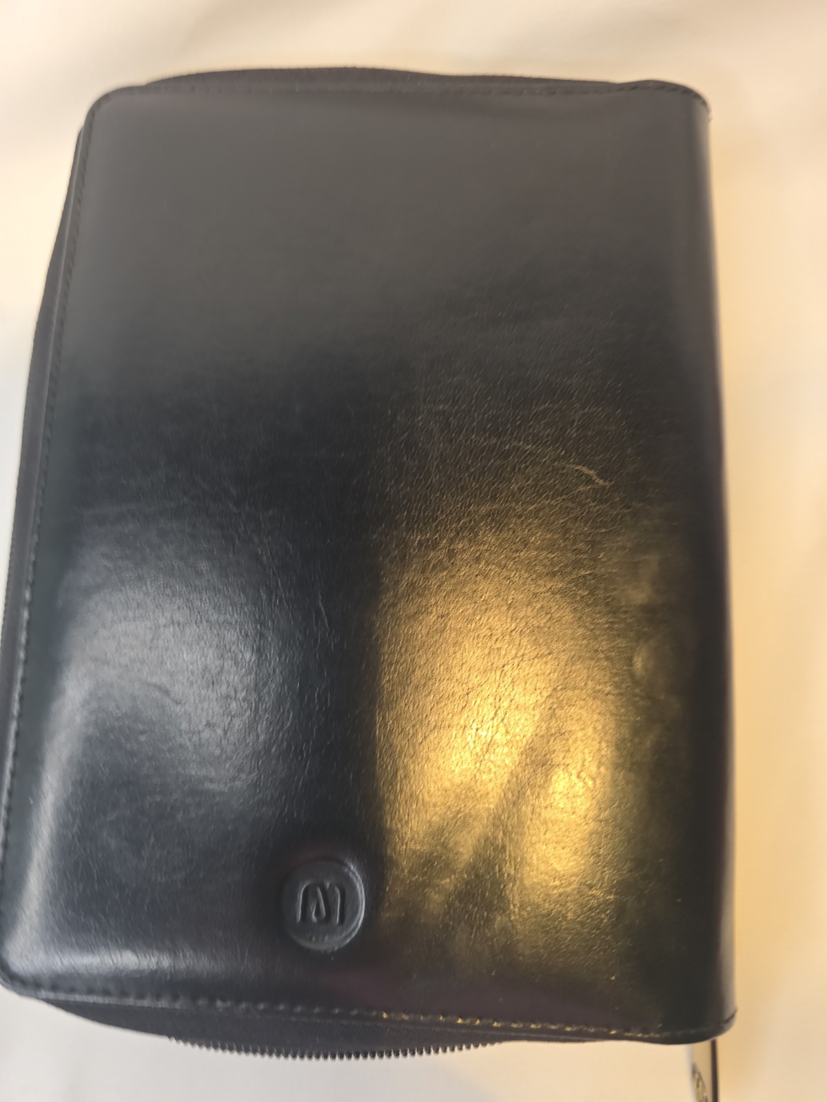 “M” By Staples leather organizer Bonded Leather, Zippered, Coupon Caddy Pencils