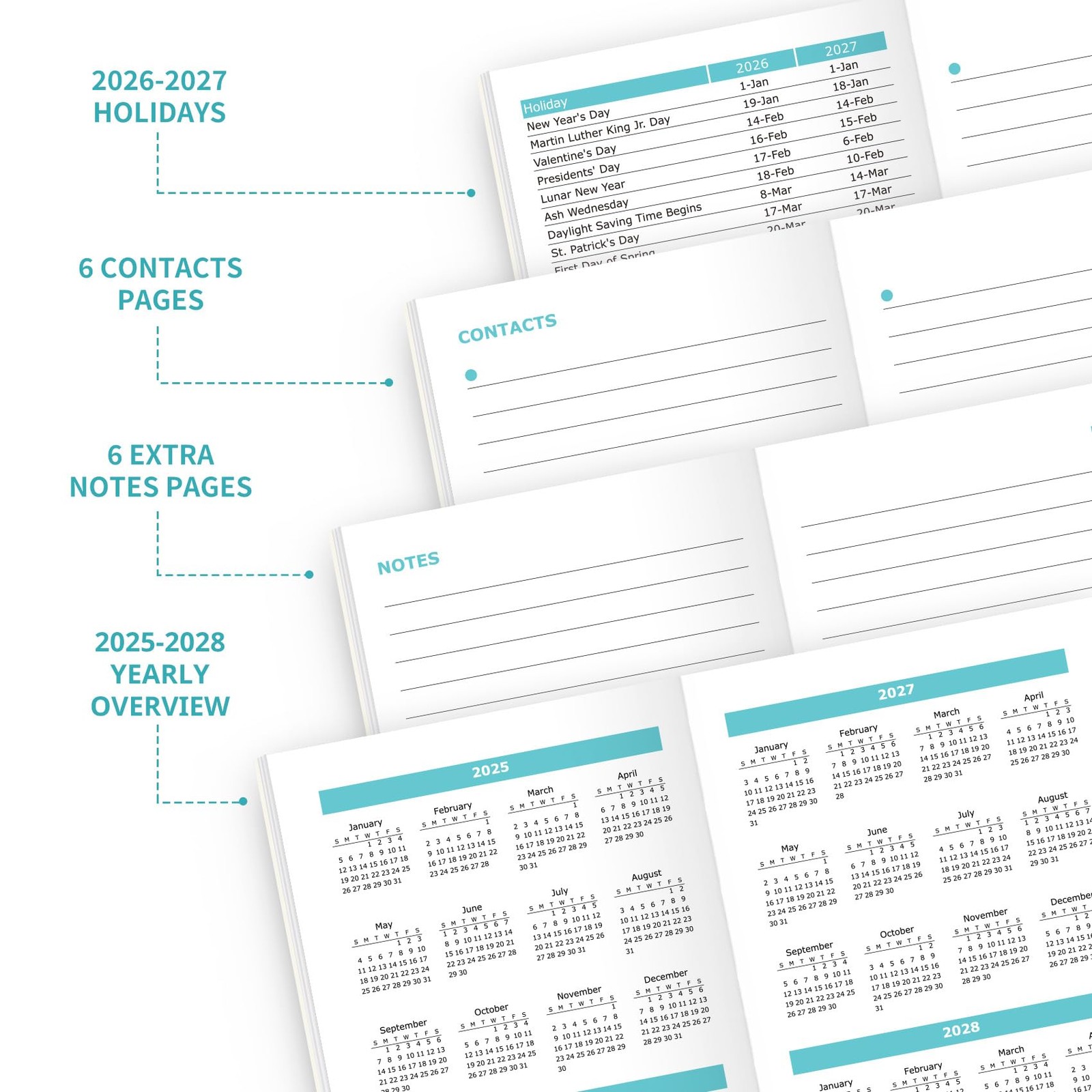 Pocket Calendar 2026-2027 for Purse, Two Year Monthly Planner Pocket Size