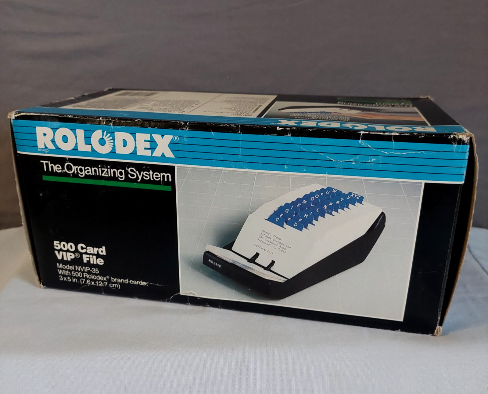 VTG 1990 Rolodex in Box model NVIP-35 good condition 500 card file unused Read