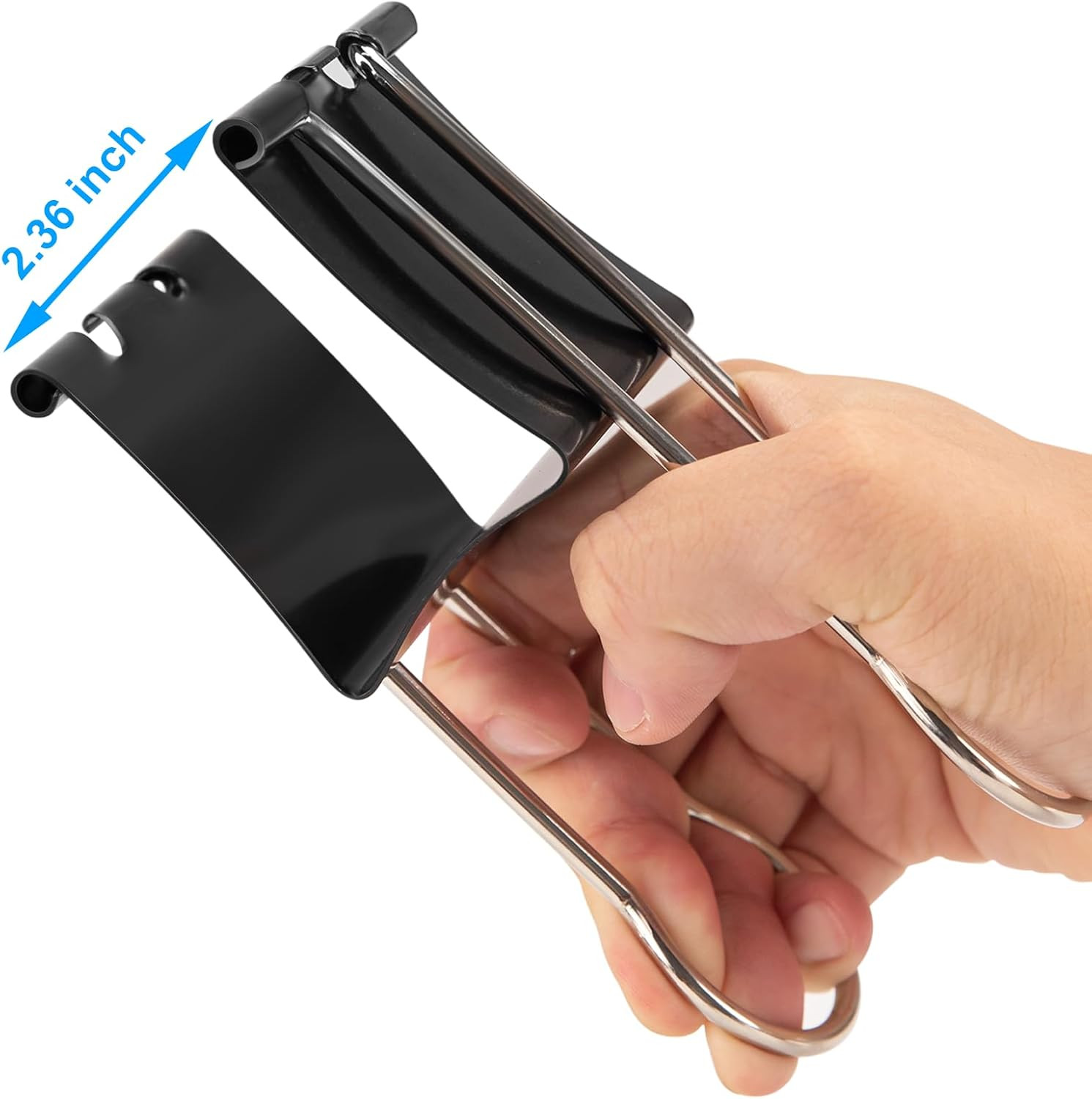 2.4 Inch Extra Jumbo Binder Clips 2 Pcs, Large Paper Clip, Big Paper Clamps, …