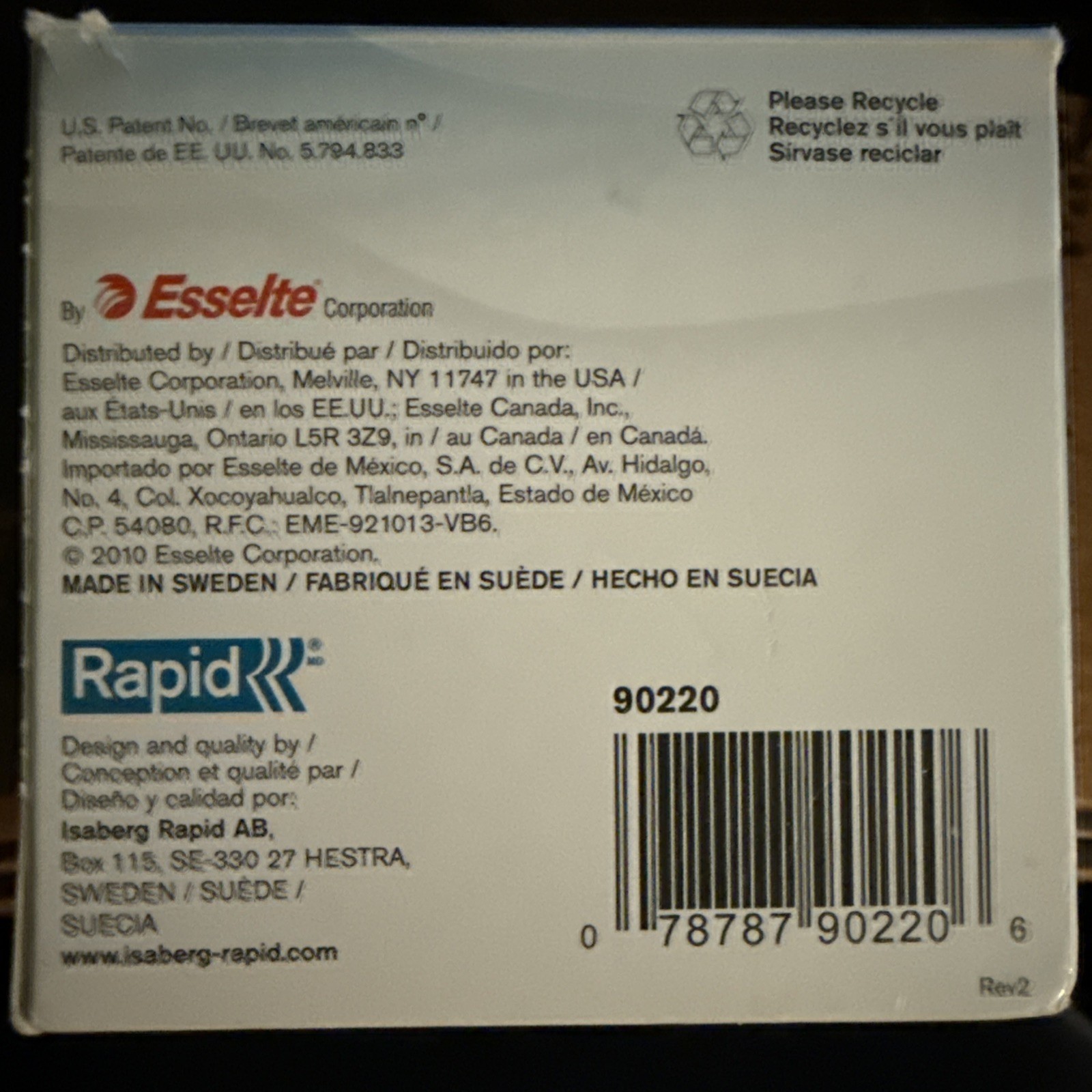 Rapid Staple Cartridge Special Electric Rapid 5080 Refill 1/8″ 2-90