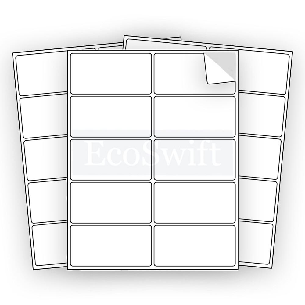 (10) 4 x 2 EcoSwift Laser/Ink Address Shipping Self-Adhesive Labels 10 per sheet