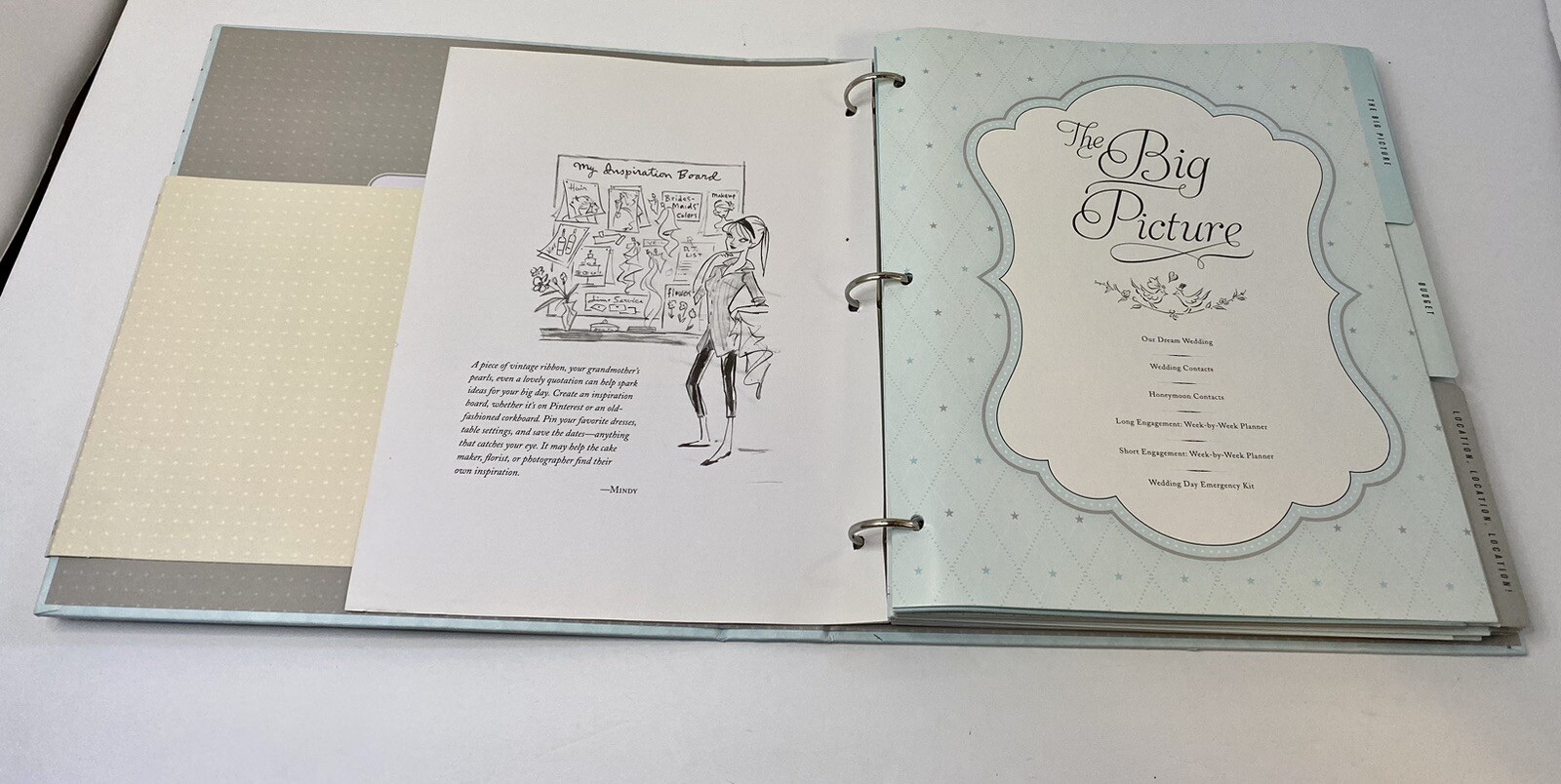 Wedding Planner & Organizer Hardcover Mindy Weiss Ring Binder Illustrated Book 2