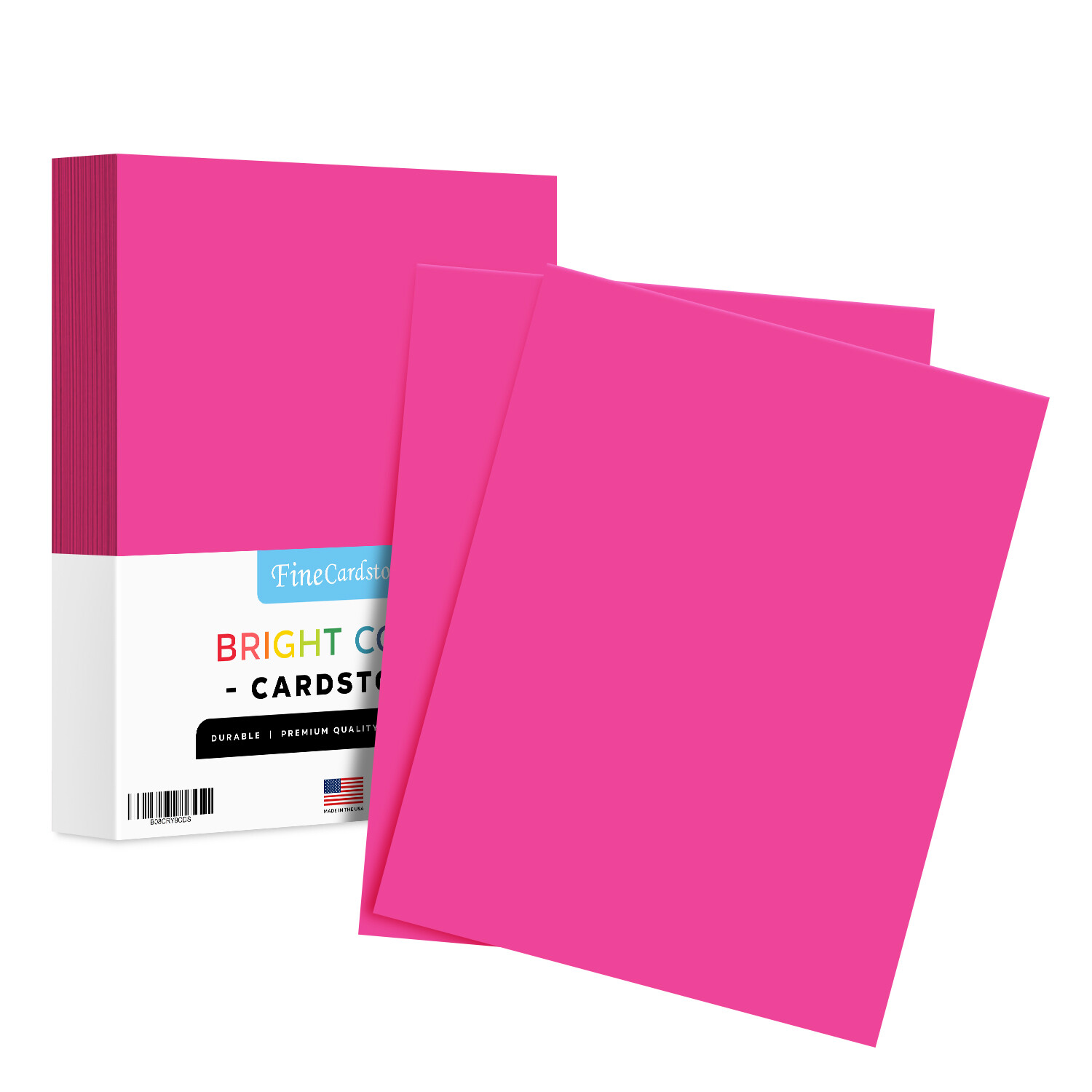 Fireball Fuchsia Bright Color Cardstock, 65lb Cover (176GSM), 8.5 x 11, 250 Qty