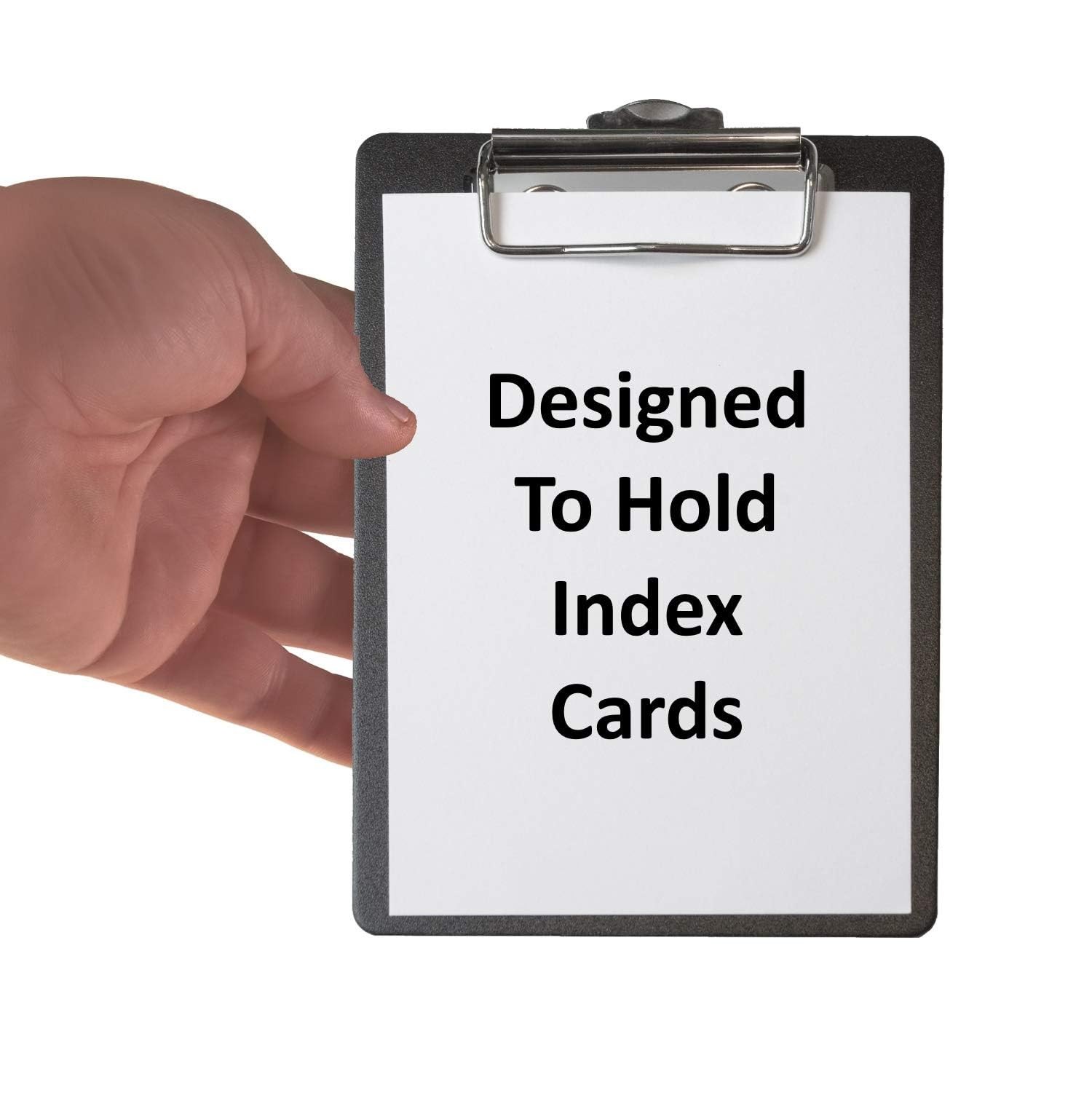 Mini Clipboards 4″ x 6″ – Great for Small Notepads – 2 Pack (Black (Deluxe Ve…