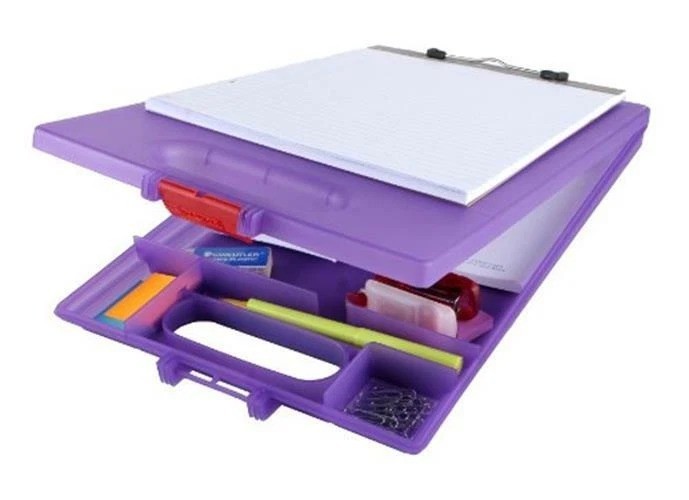Dexas Clipcase Storage Clipboard with Handle, Black Assorted Colors