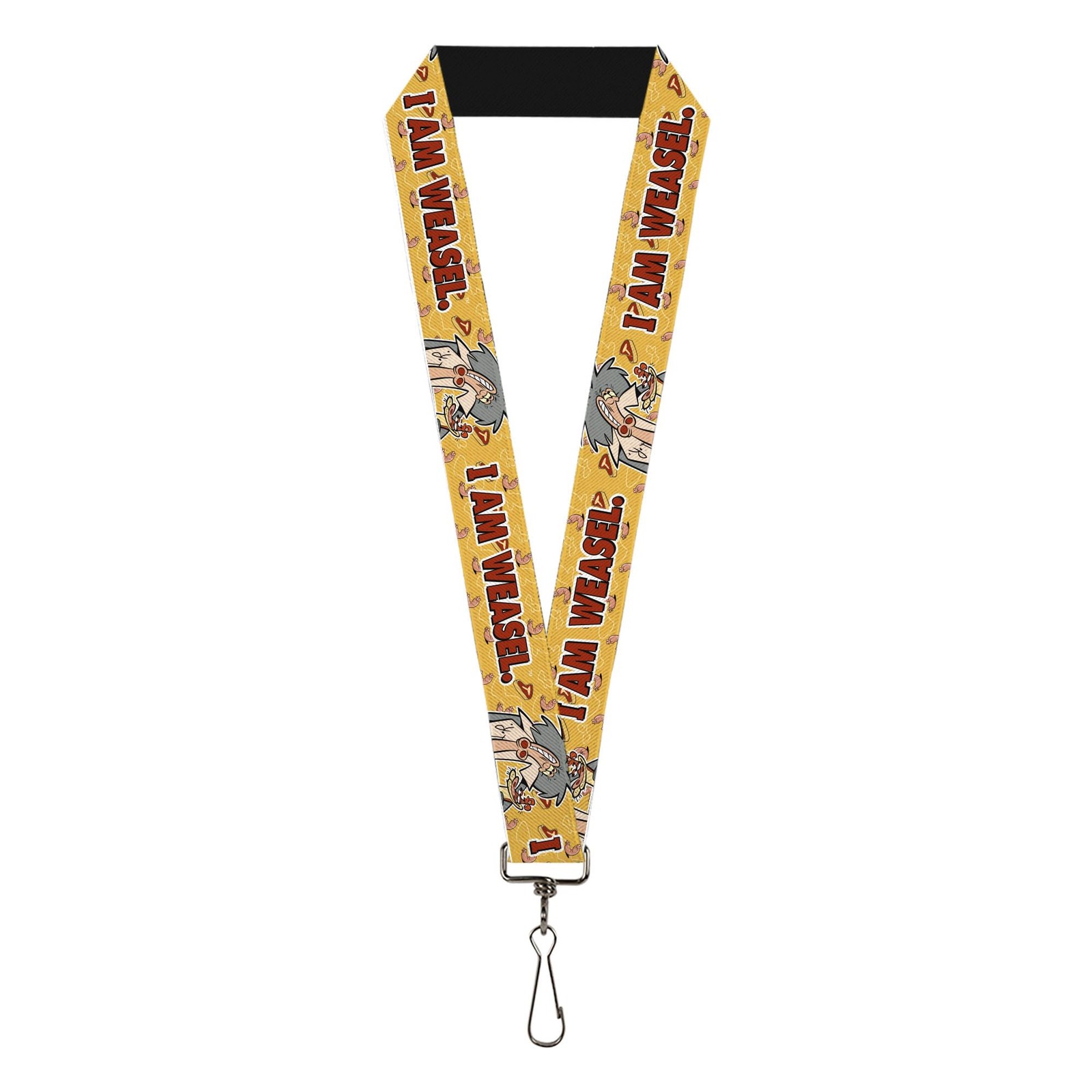 Buckle-Down Warner Bros. Animation Lanyard, I Am Weasel IR Baboon Pose and Title