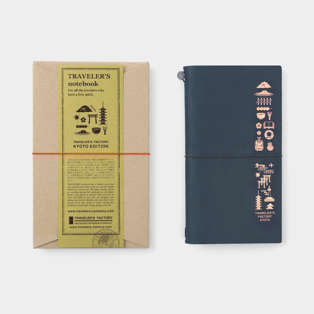 NEW Traveler’s Factory Leather Cover Notebook KYOTO LIMITED EDITION Blue