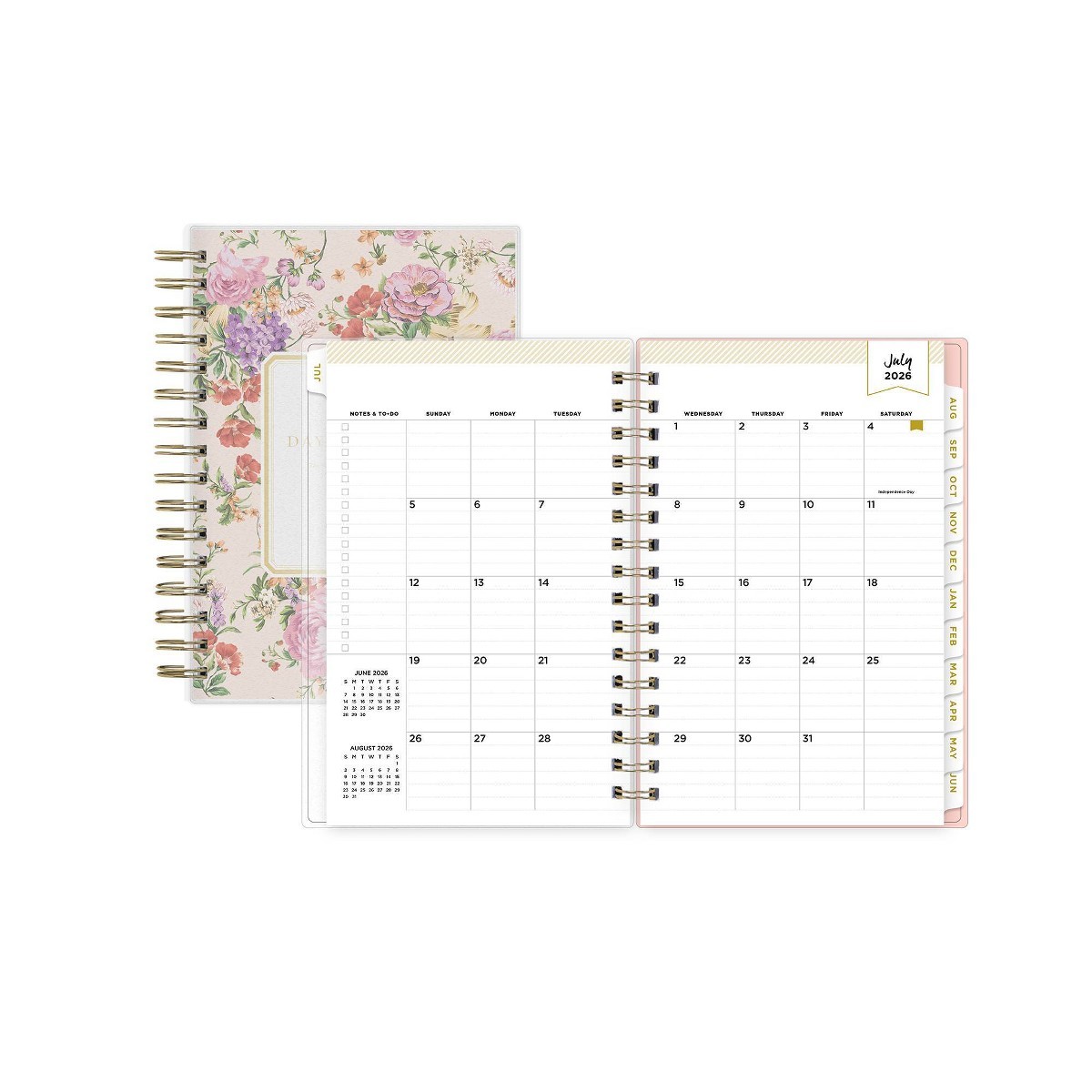 Day Designer 5″x8″ 2026-2027 Planner Fiona Blush Daily/Monthly Safety Wirebound
