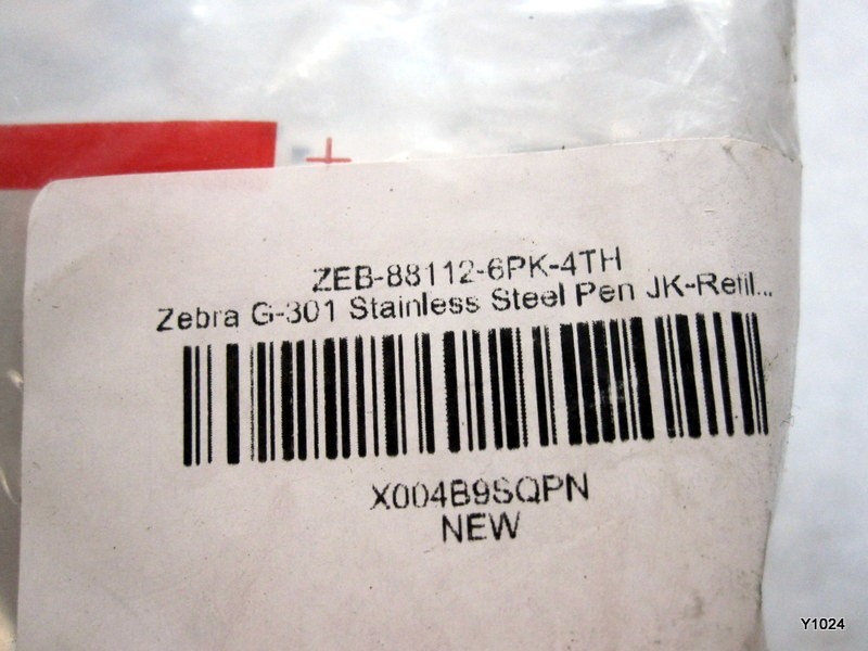 Zebra Pen JK Gel Pen Refills, Pack Of 6, Medium Point, 0.7 mm, Black Ink