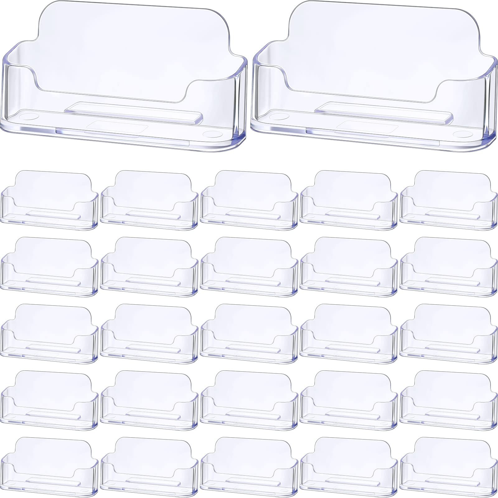 50 Pack Business Card Holder for Desk Acrylic Business Card Holder Display Clear