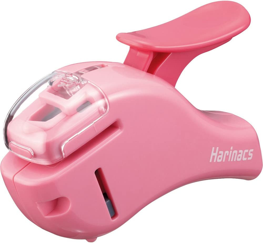 Kokuyo Harinacs Stapleless Stapler, Compact Alpha, up to 5 Sheets Binding, Pink,