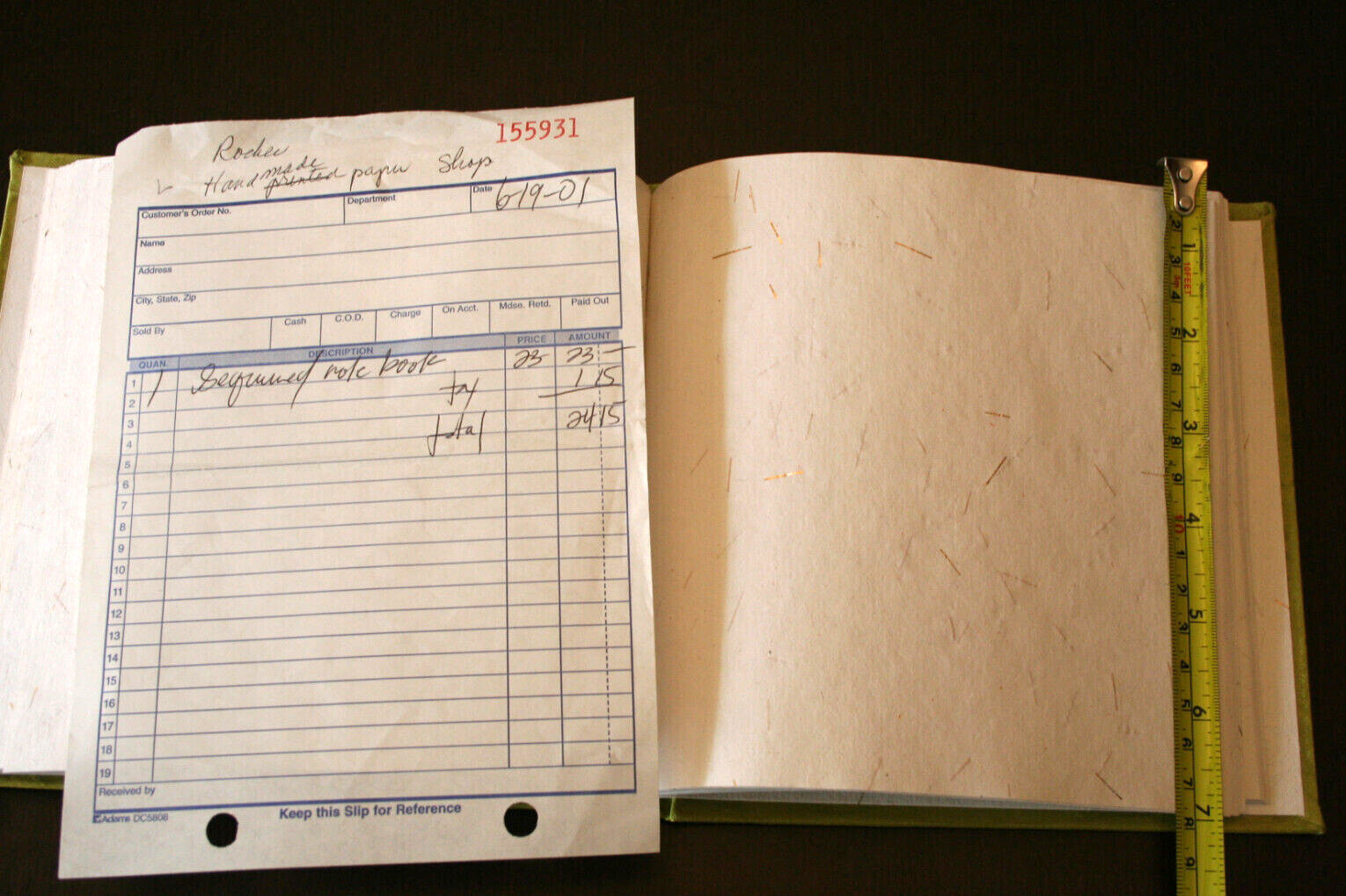 Handmade Journal Notebook Diary Silk Sequins Hardcover Unlined