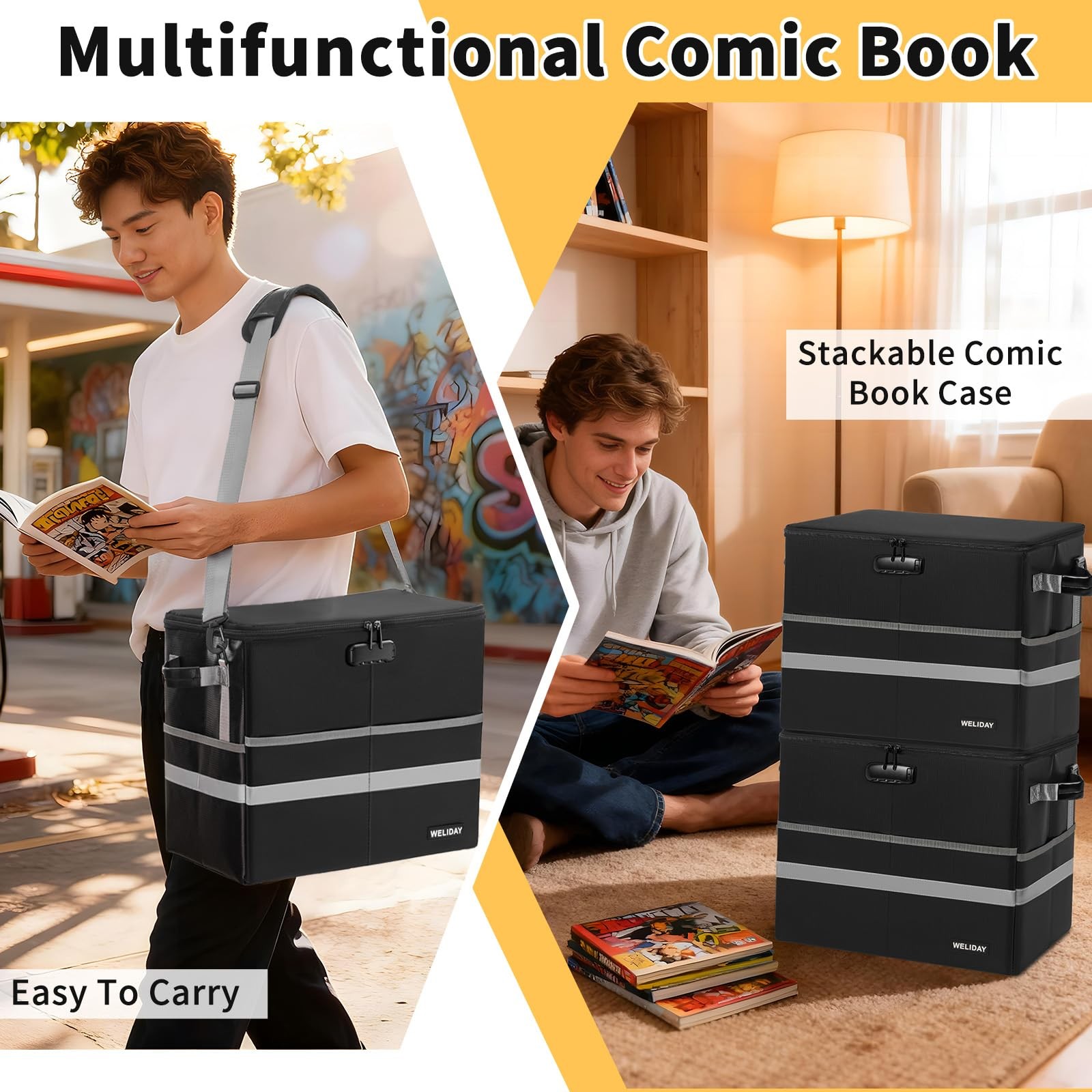 Graded Comic Storage Case Fits 30 CGC Comics, Fireproof & Moistureproof Comic…