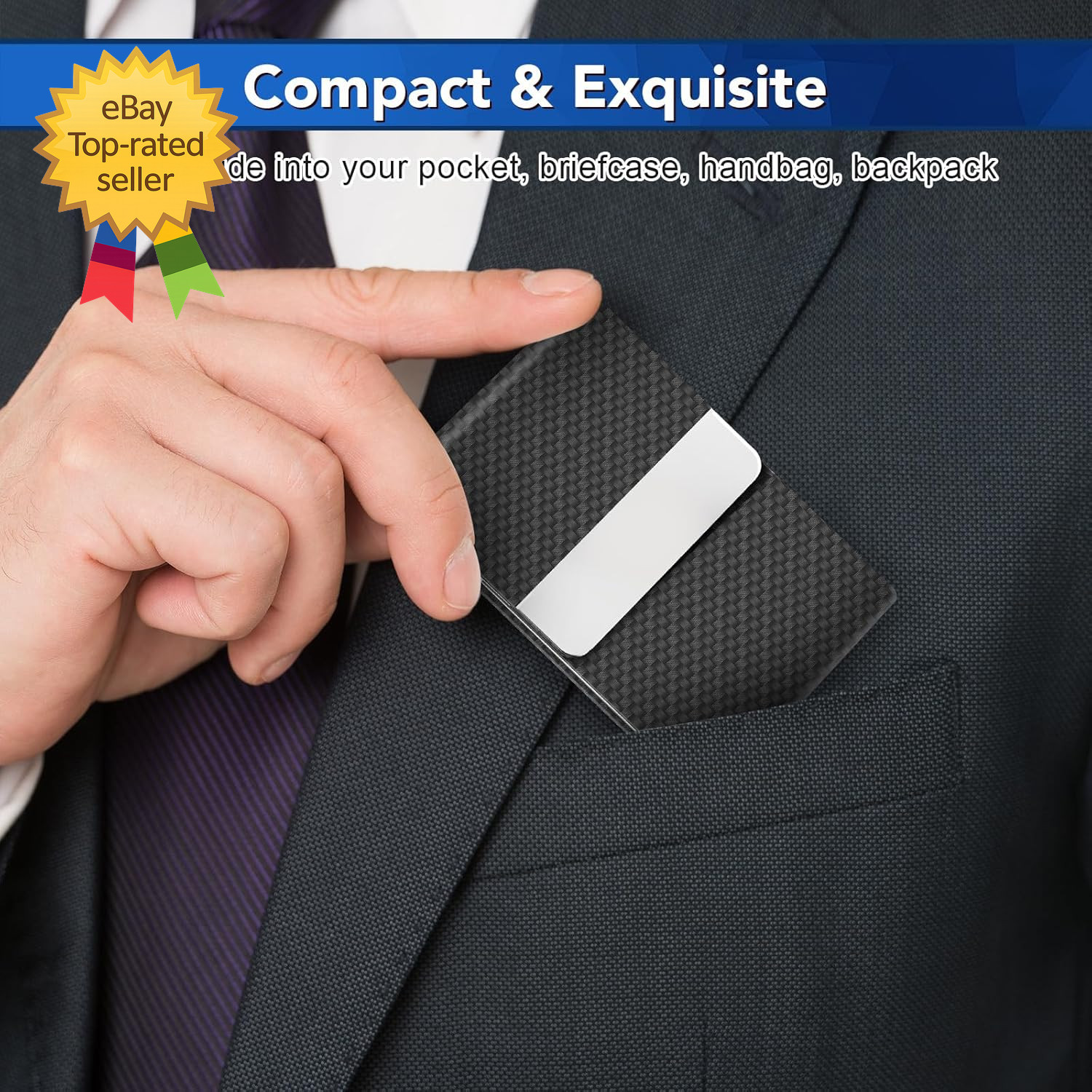 Business Card Holder, Metal Slim Business Card Case, Pocket Card Holder