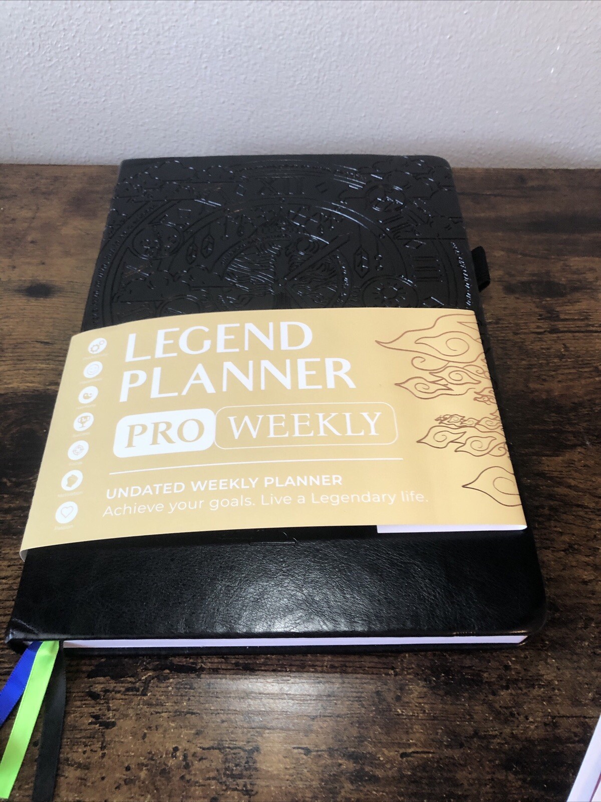 Legend Planner Pro Weekly Daily Organizer Book Journal (Black /12 Month)
