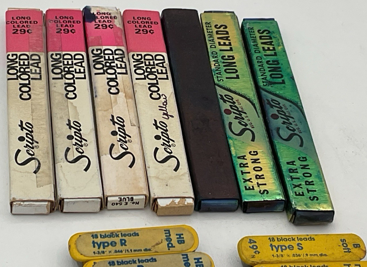 Pencil Leads Mixed Lot Of 21 Scripto Sheaffer Vemco VINTAGE Fast Free Shipping!