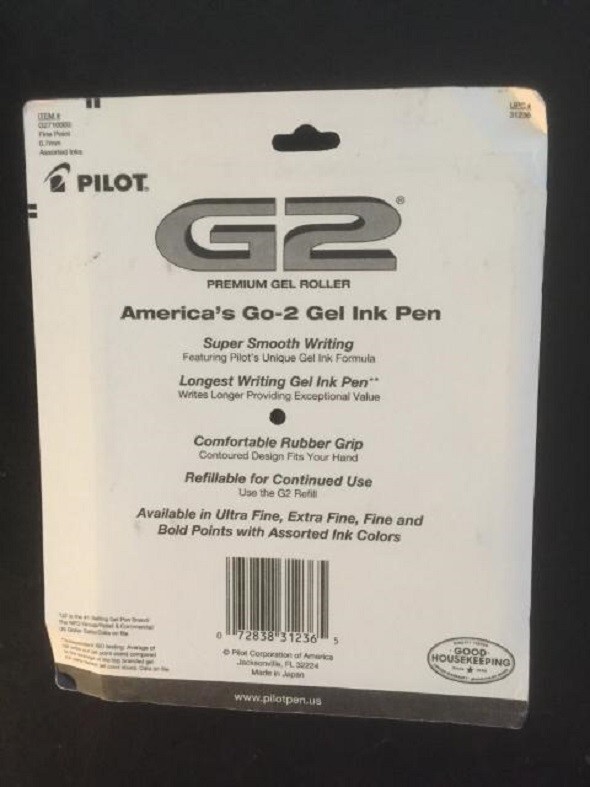 PILOT G2 Premium Rolling Ball Gel Pens – Fine Point – Assorted Colors – 10pk