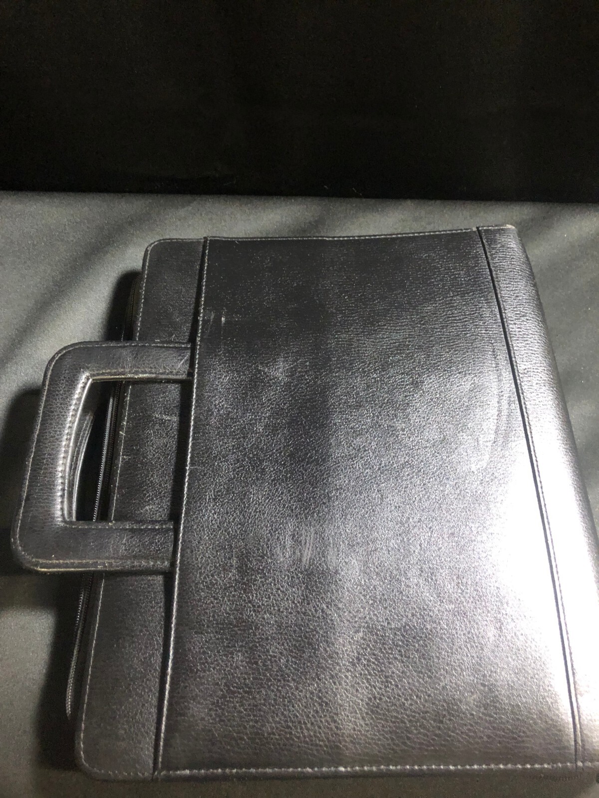 Vintage Day Runner “CLASSIC EDITION” Black Leather & Inserts Full Zip 13″x11″x2″