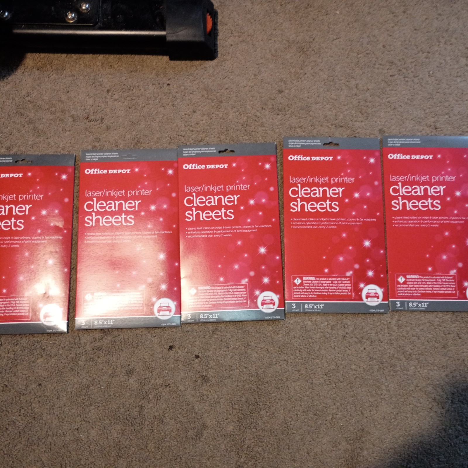 Office Depot Brand Brand Laser/Inkjet Printer Cleaner Sheets bundle 5/3pks