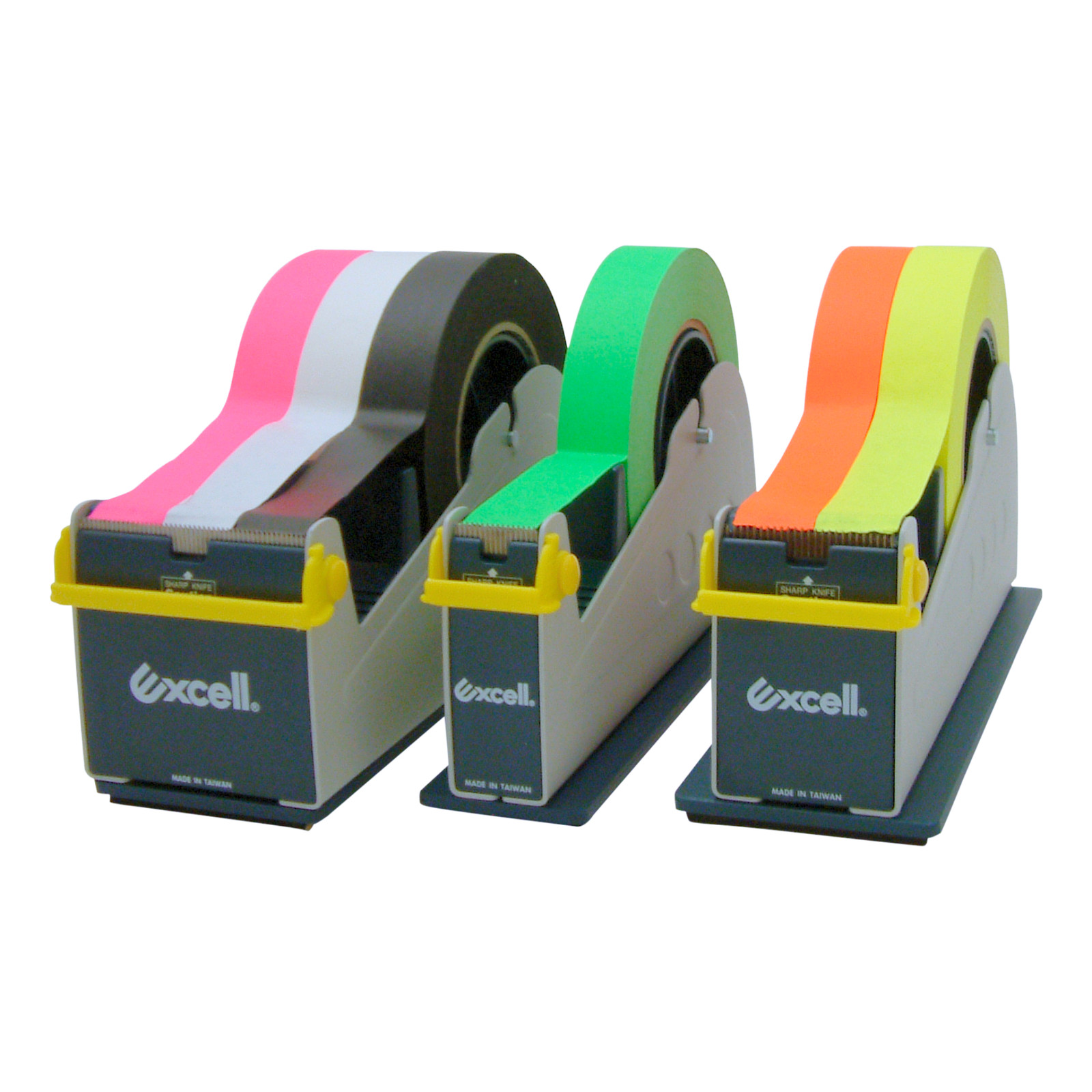Excell EX-17 Steel Desk Top Tape Dispenser: 3 in width **padded foam bottom