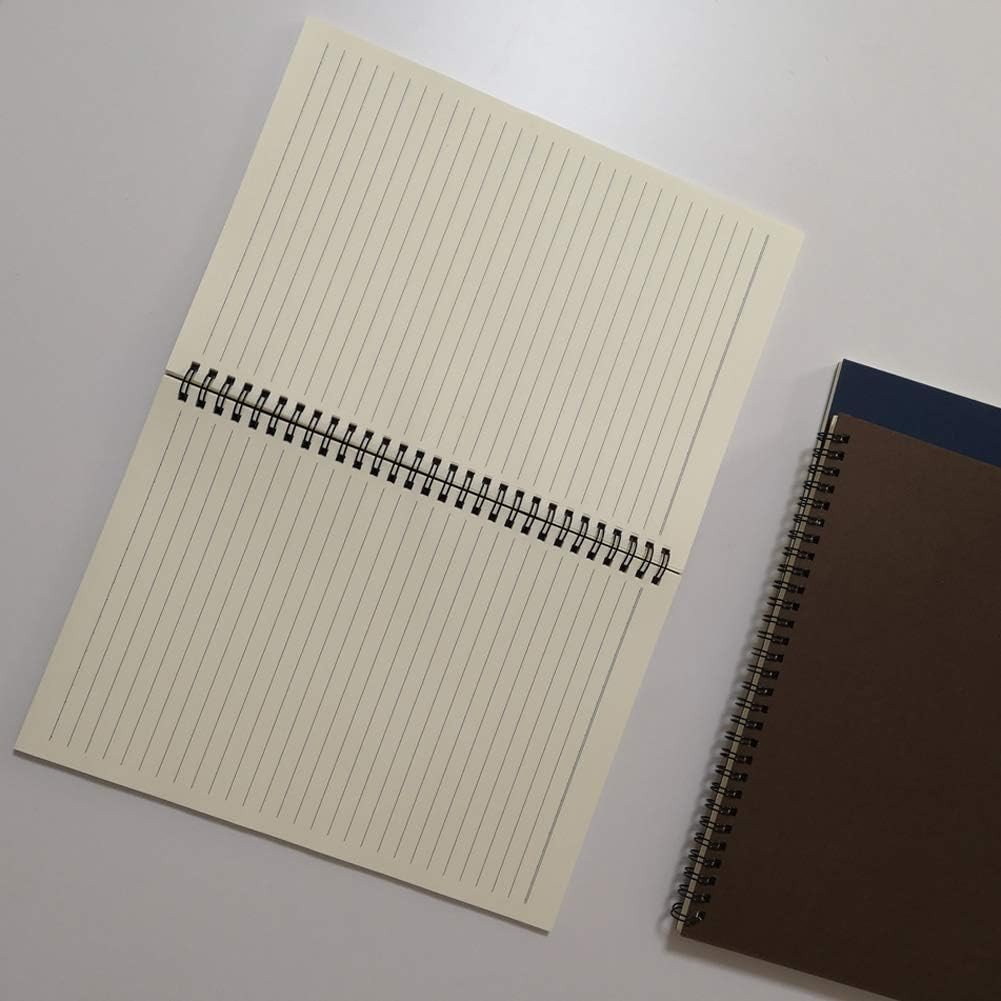 Spiral Notebook/Spiral Journal Lined, B5 Hard Kraft Cover Wire Bound Notebook Ru