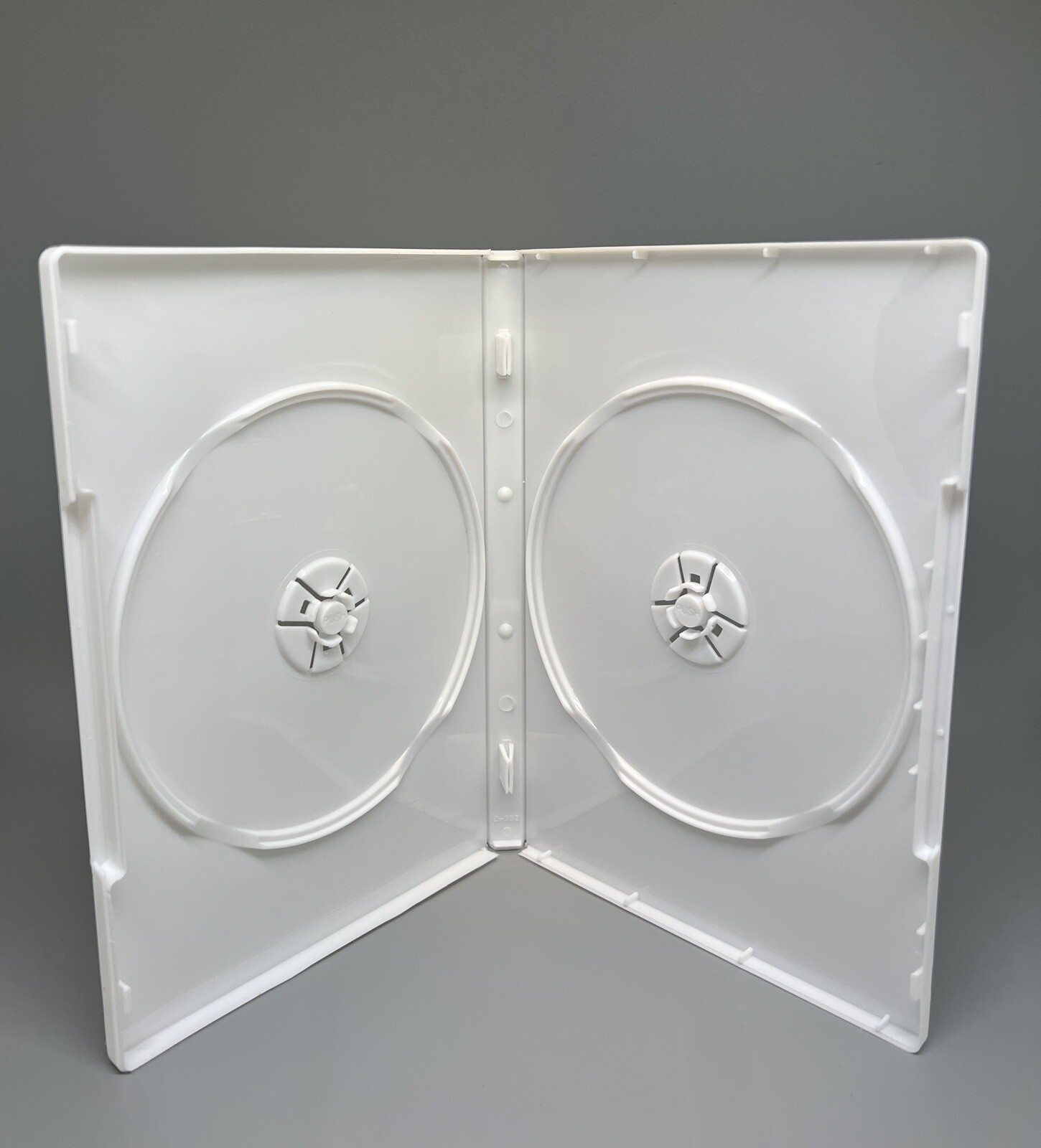 100 PCS NEW 14MM STANDARD DOUBLE (2) DVD CASES, WHITE, PP-D14-W, MADE IN US