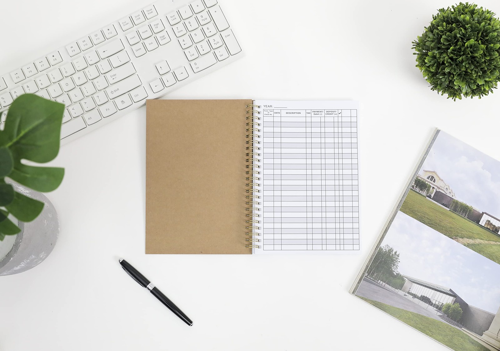 2 Pack Accounting Ledger Books for Home Budget Tracking, Business 2-PACK