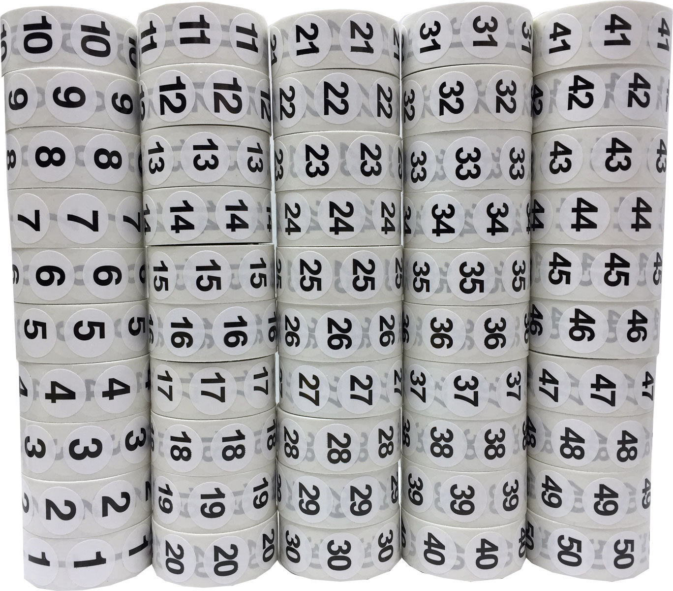 Number Stickers | 0.75″ Inch Round | 500 Pack | Pick One from 0 – 50