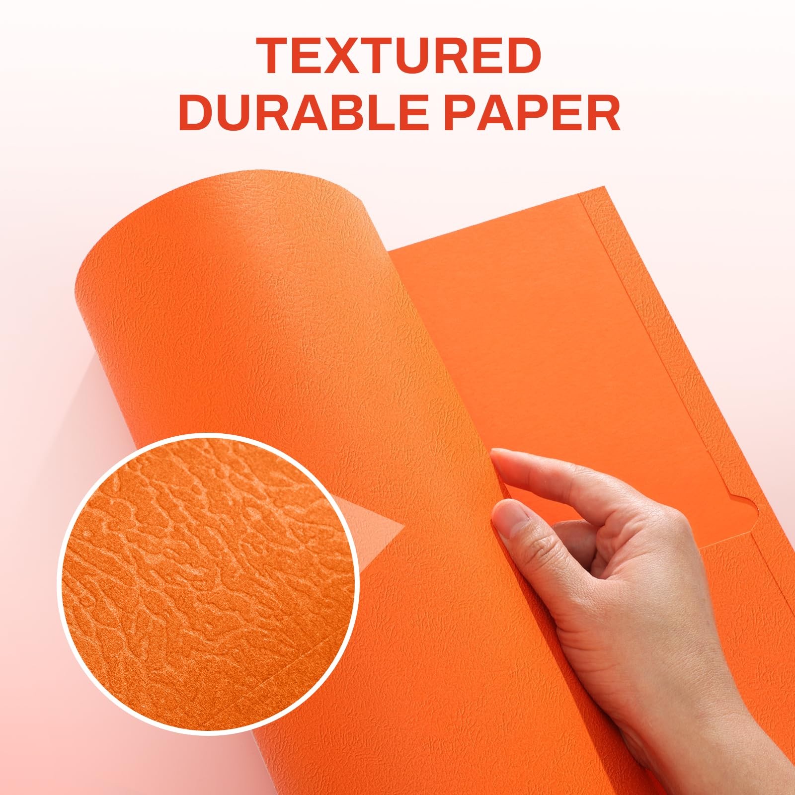 SUNEE Folders with Pockets (25 Pack, Orange), 2 Pocket Fit Orange