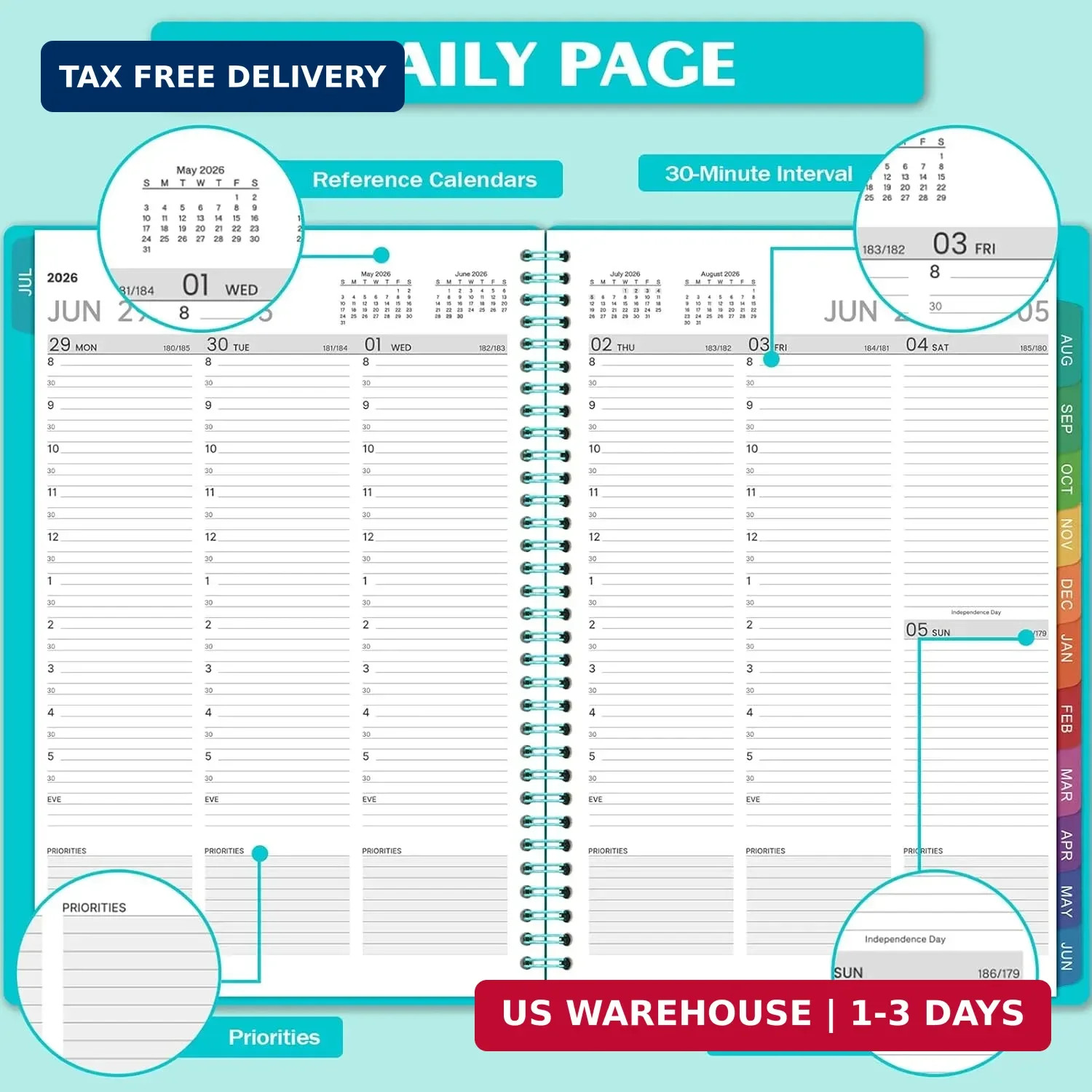 2026-2027 Weekly Appointment Book & Planner – Daily Hourly Planner 2026-2027, 9″