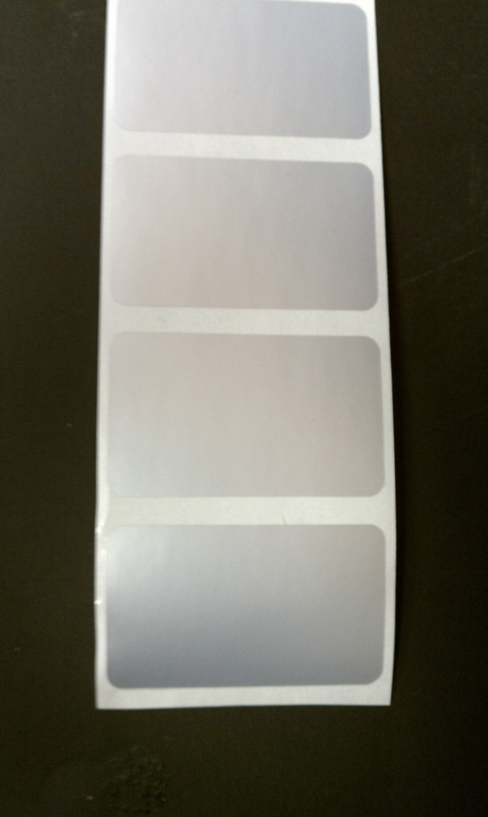 1 Roll Thermal Transfer Silver Polyester/Mylar 2″ x l” labels,1″ core,qty 1000,
