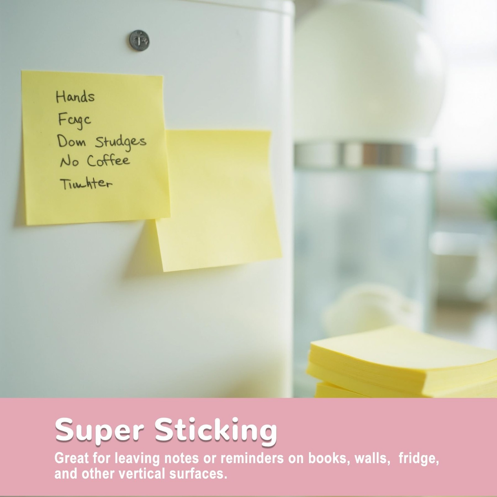 (24 Pack) Sticky Notes 3×3 in Yellow, Sticky Pads, Clean Removal, Recyclable,…