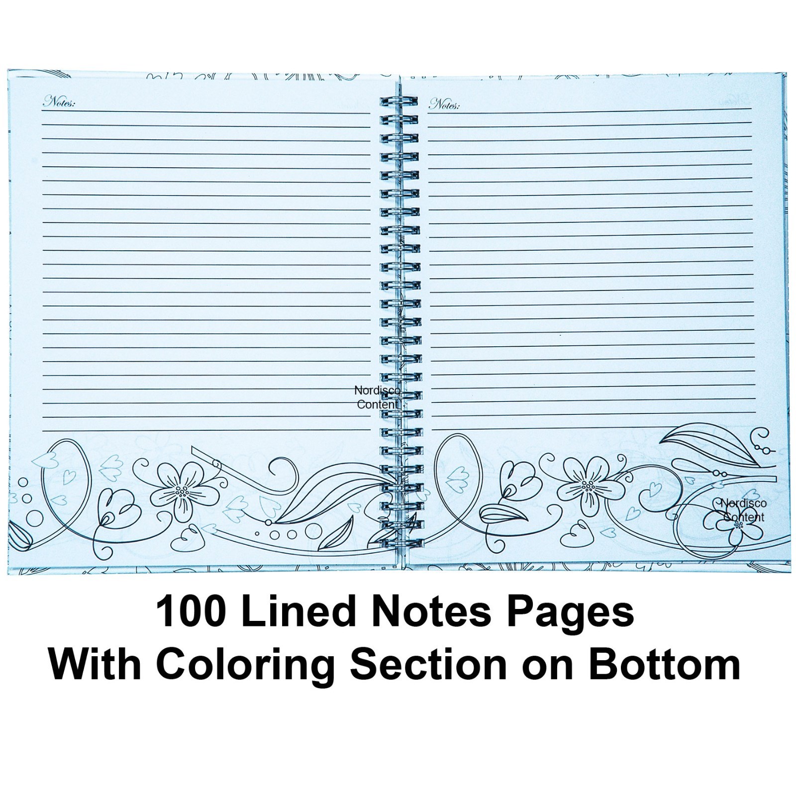HOD78190 Doodle Notes, Adult Coloring Book For Notes, 7 x 9″ ,110 Pages