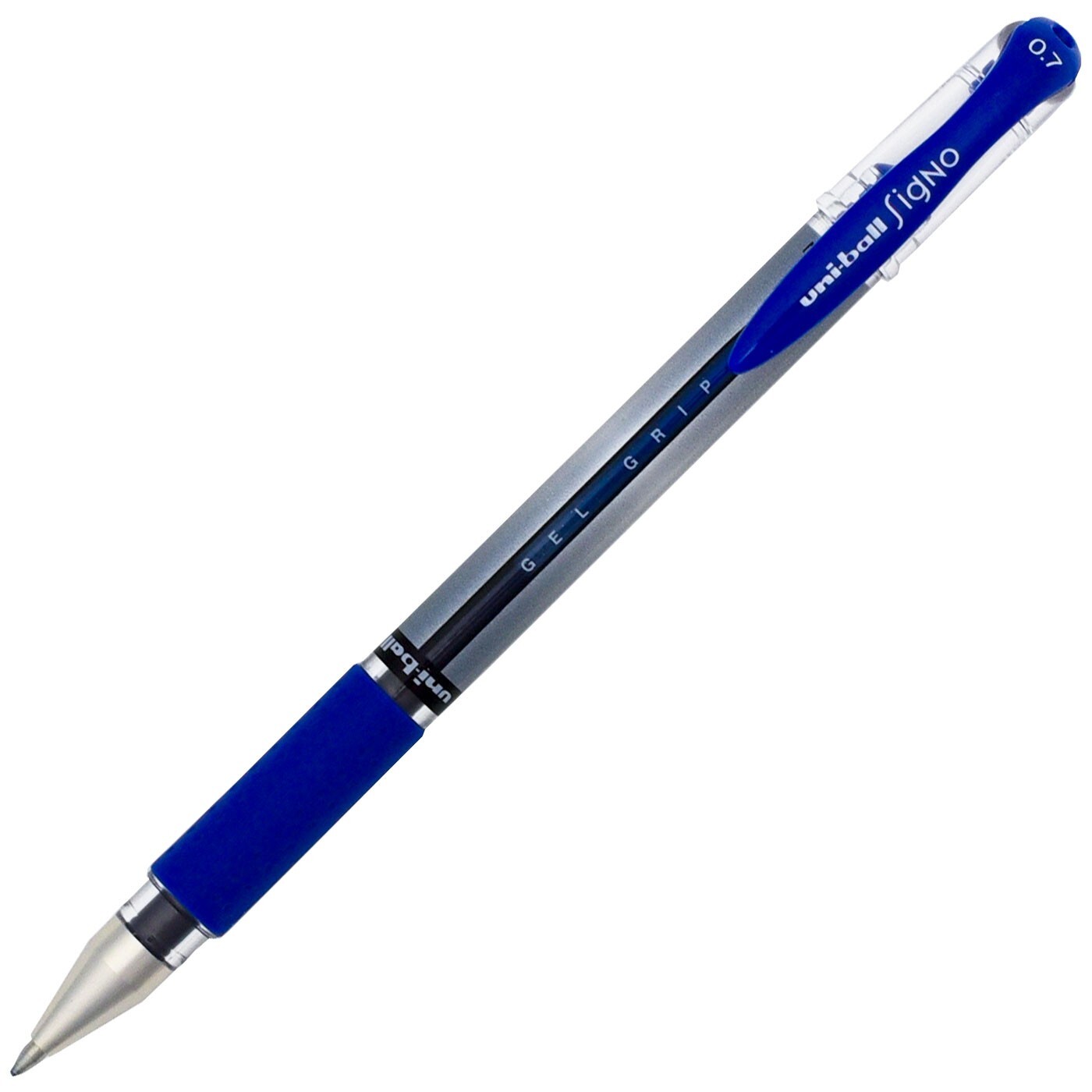 Uni-ball Signo 0.7 Gel Grip Pen 65451, Blue Uni Super Ink, Pack of 6 Pens