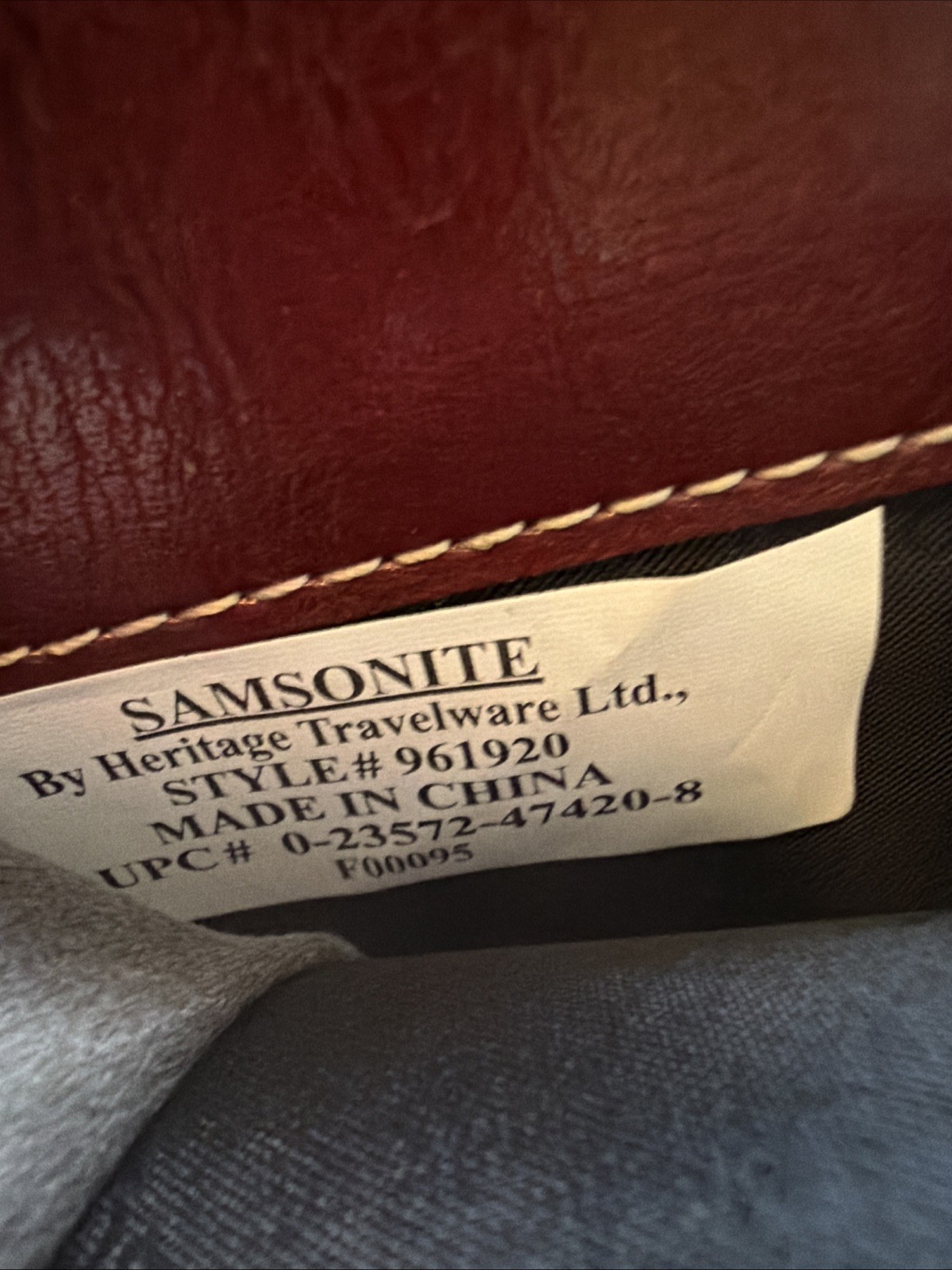 Samsonite Leather Portfolio Legal Pad Folio Burgundy Red Attache Briefbag Binder