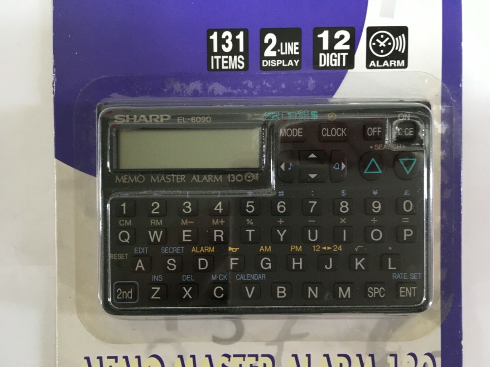 Sharp EL-6090B Electronic Organizer Memo Master Alarm 130 NEW SEALED