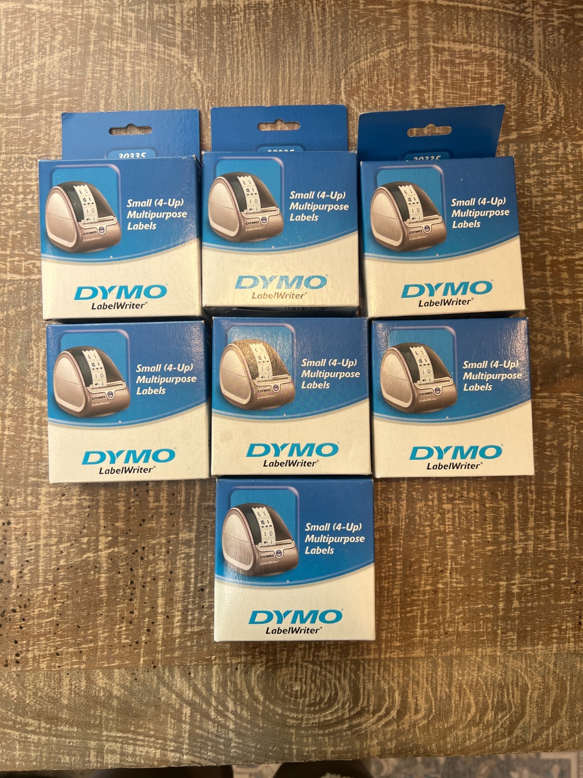 7 Box Lot Dymo 30335 Small Multipurpose Labels 1″ x 0.75″ – 4-Up NEW Sealed
