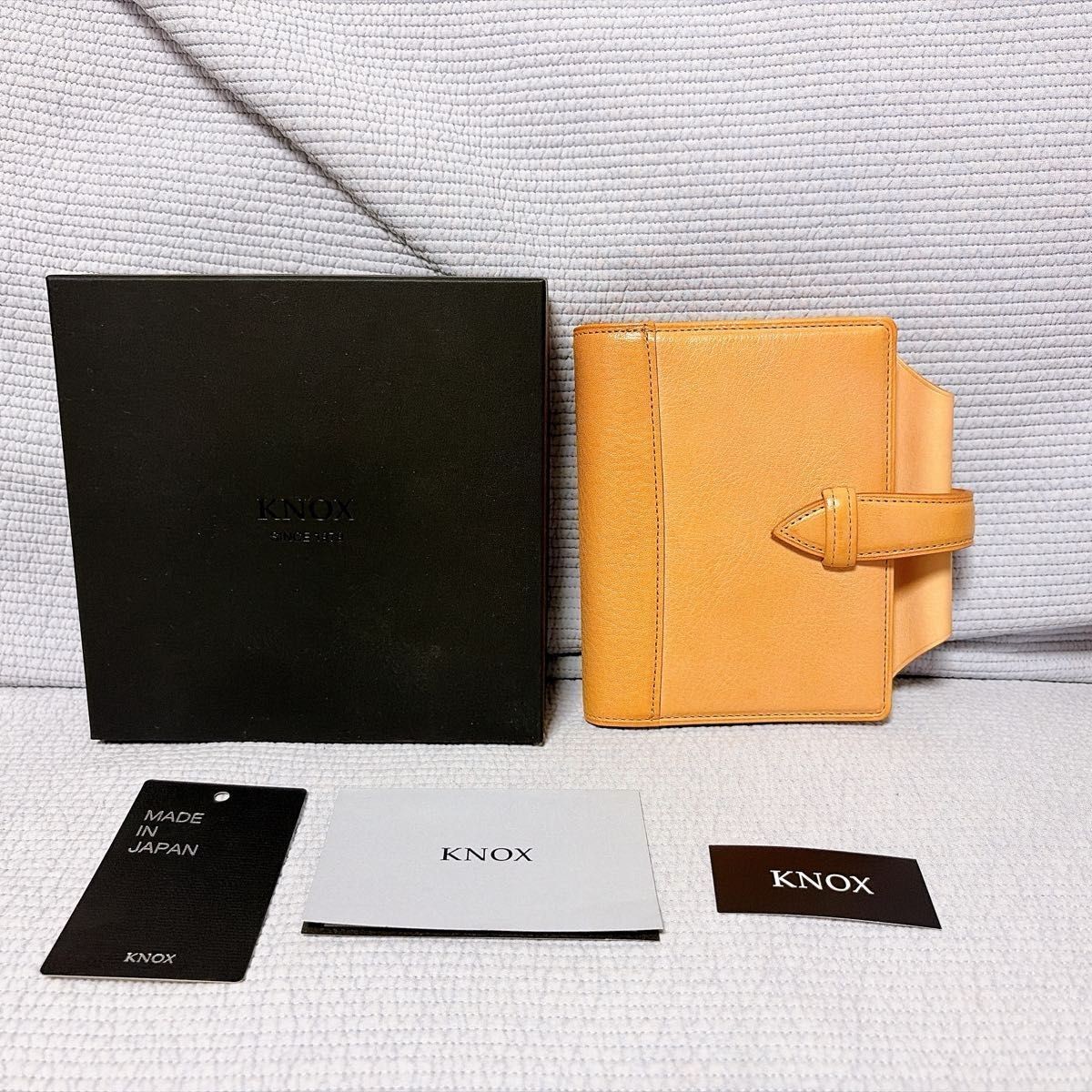 KNOX N/PEARCE System Planner Mini 6 Ring Natural Leather Natural Excellent