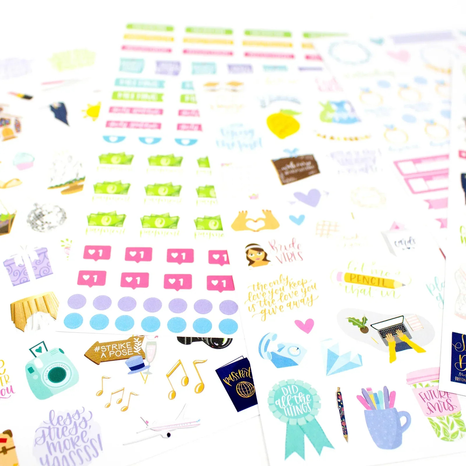 bloom daily planners Planner Sticker Pack, Wedding Planning