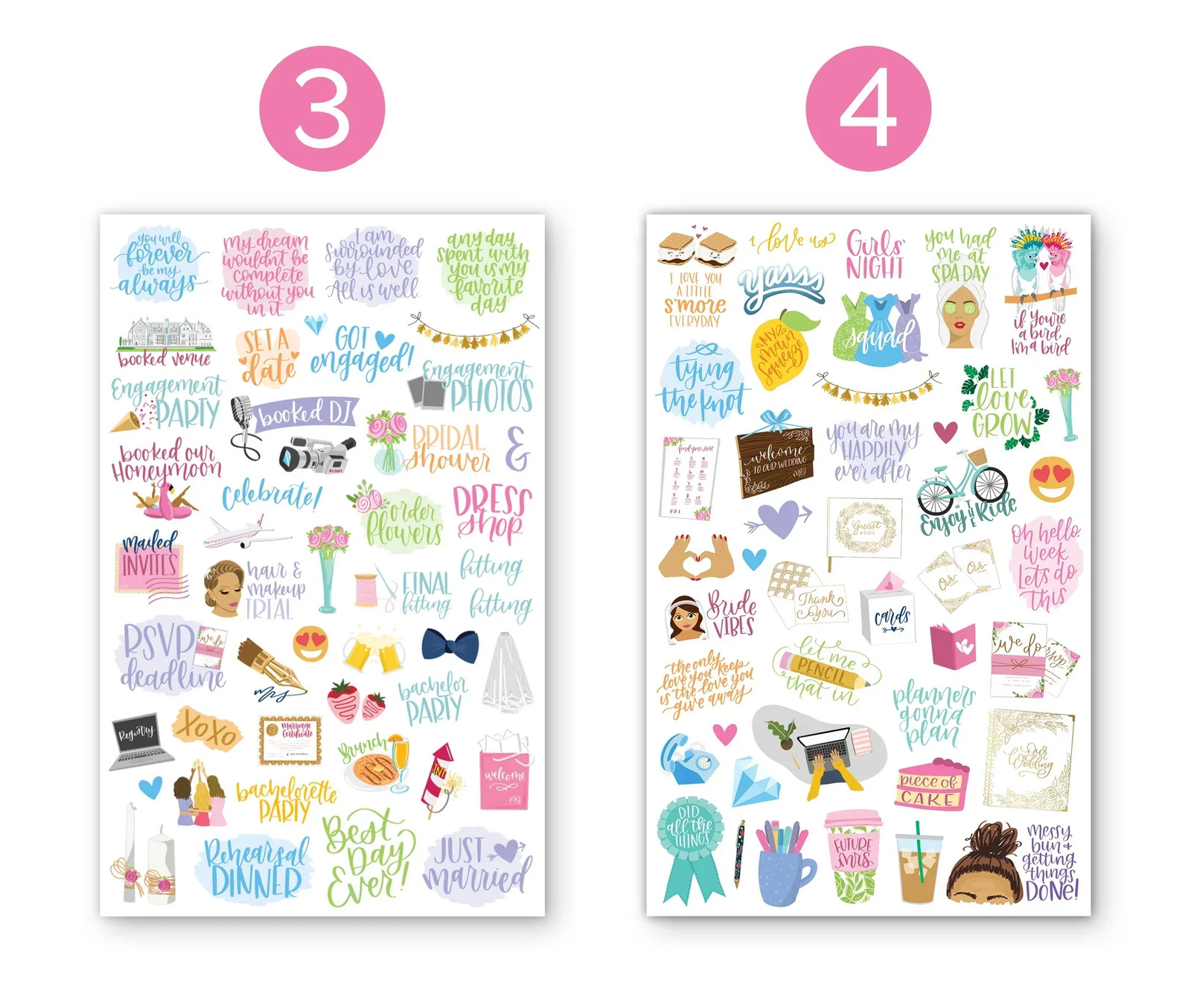 bloom daily planners Planner Sticker Pack, Wedding Planning