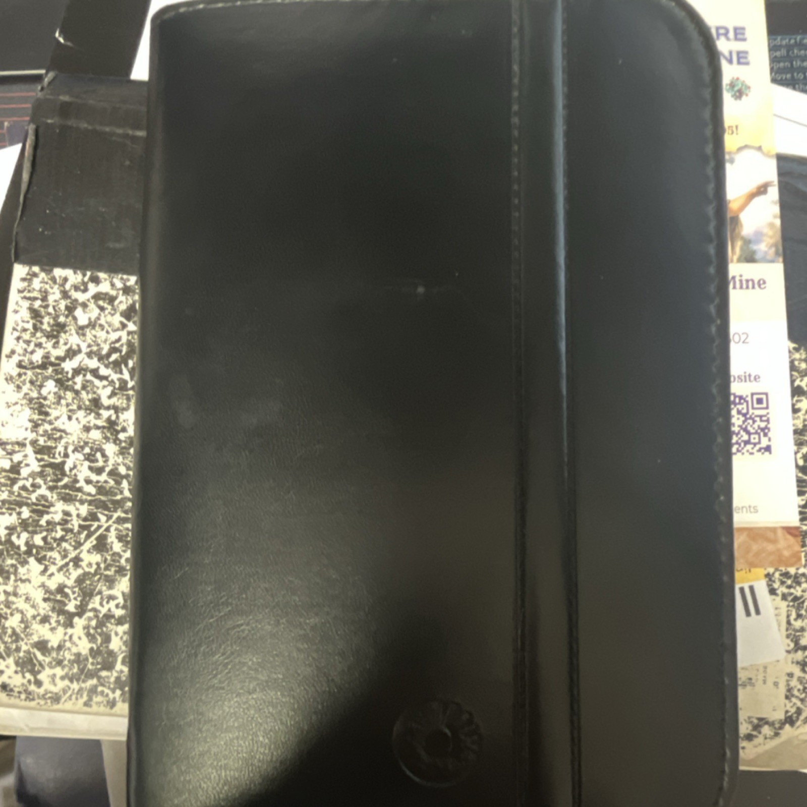 Unisex Rolodex Leather Card Holder and Notepad Cover Travel Business Organizer