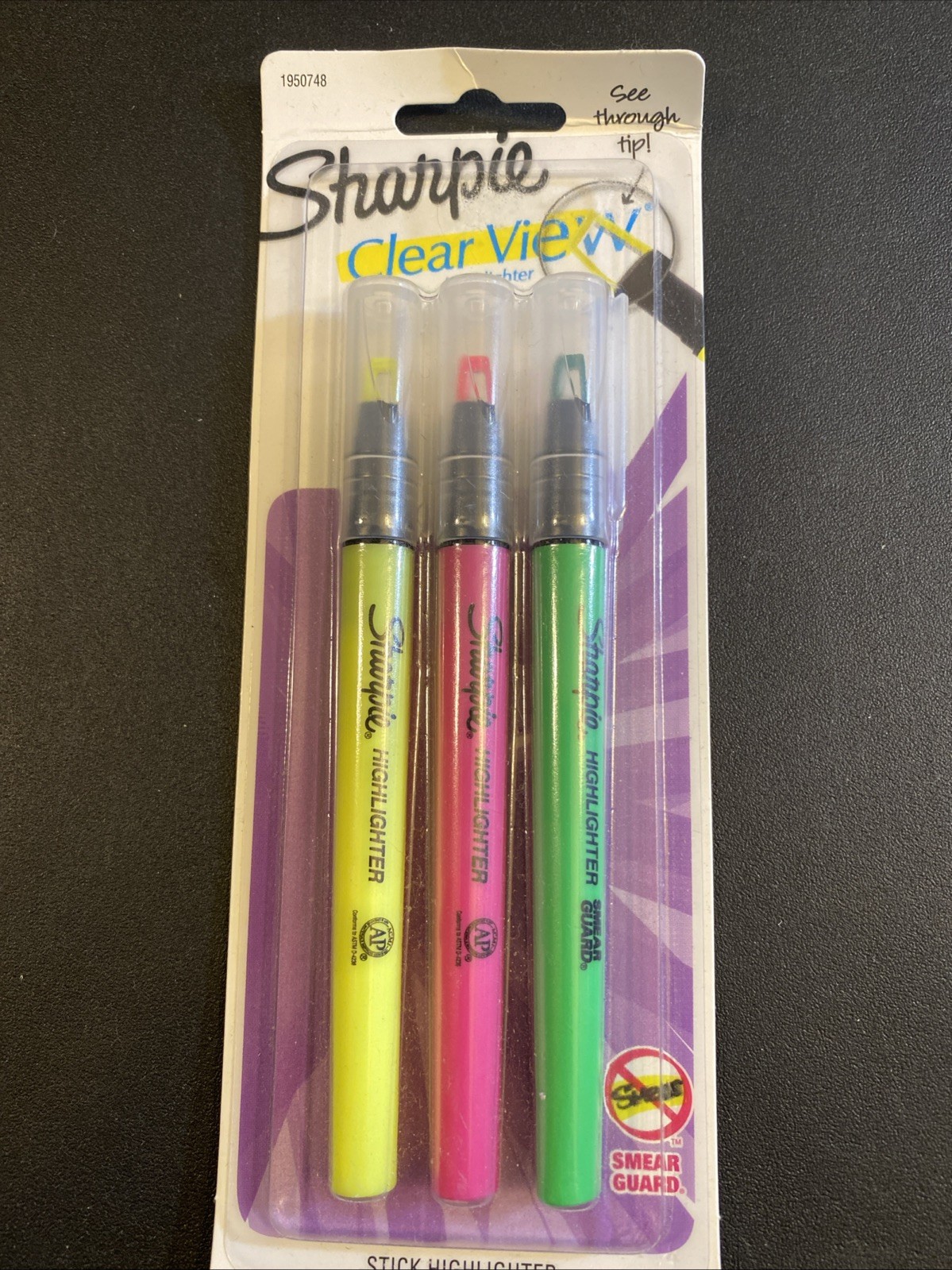 Sharpie Clear View Highlighters, Assorted Colors, Pack Of 3 Sharpies ▪ Free S&H