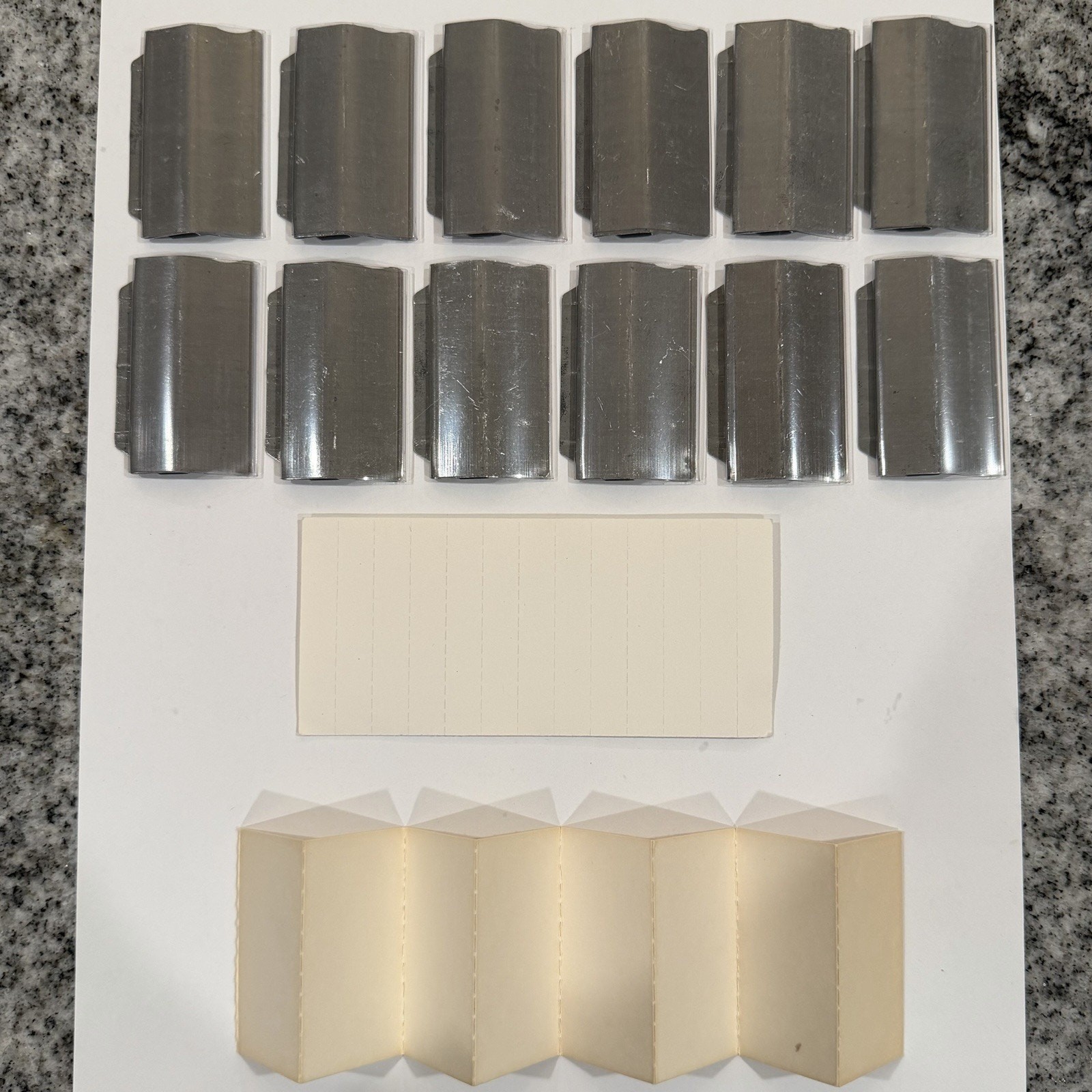 VINTAGE-Smead 5HT 1/5 Cut Metal Folder Label Tabs-Made USA-SET OF 12 in OG Box